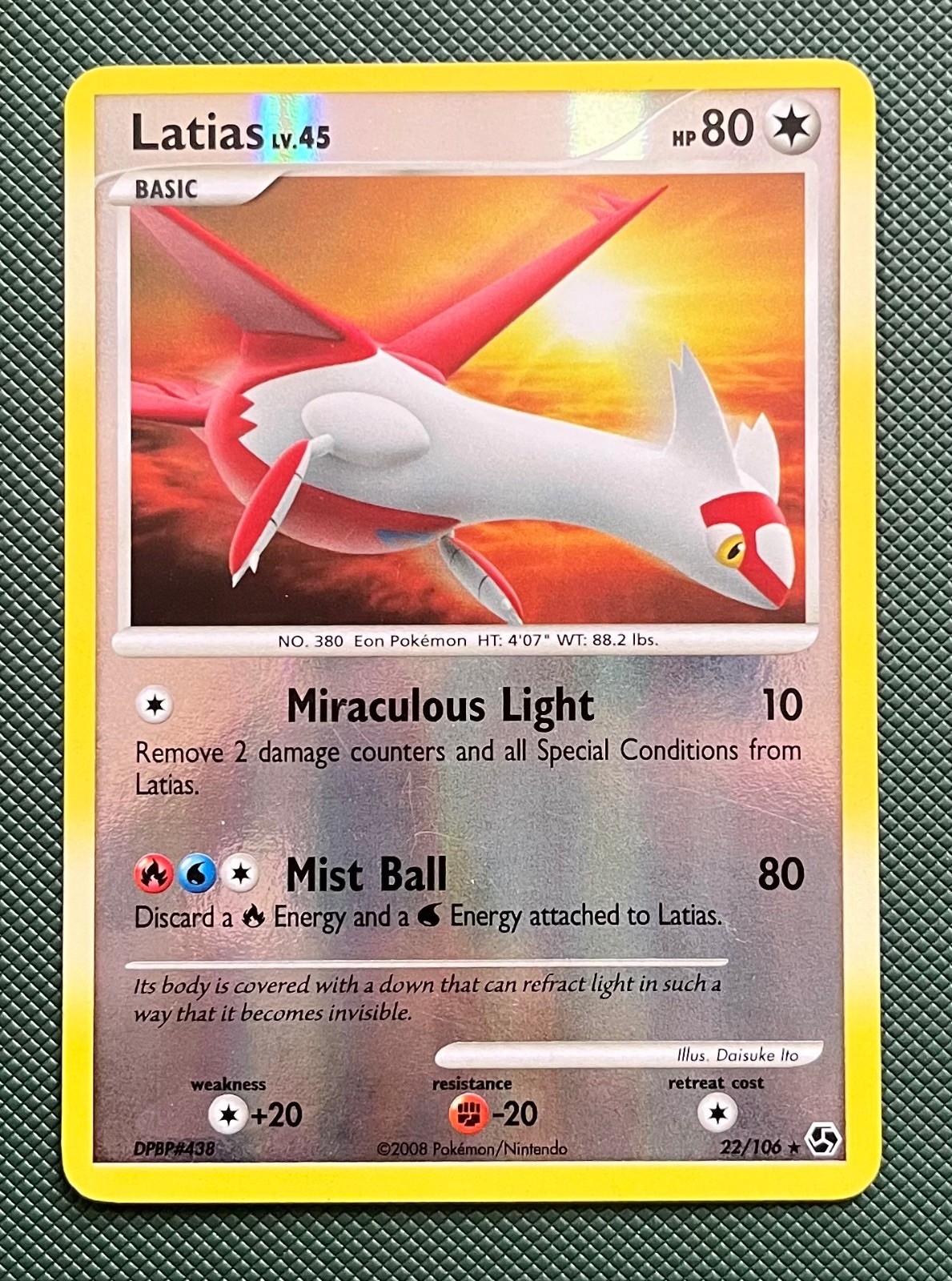 Latias 22/106 Reverse Holo Pokemon Great Encounters Near Mint Latias 22/106 Reverse Holo Pokemon Great Encounters Near Mint