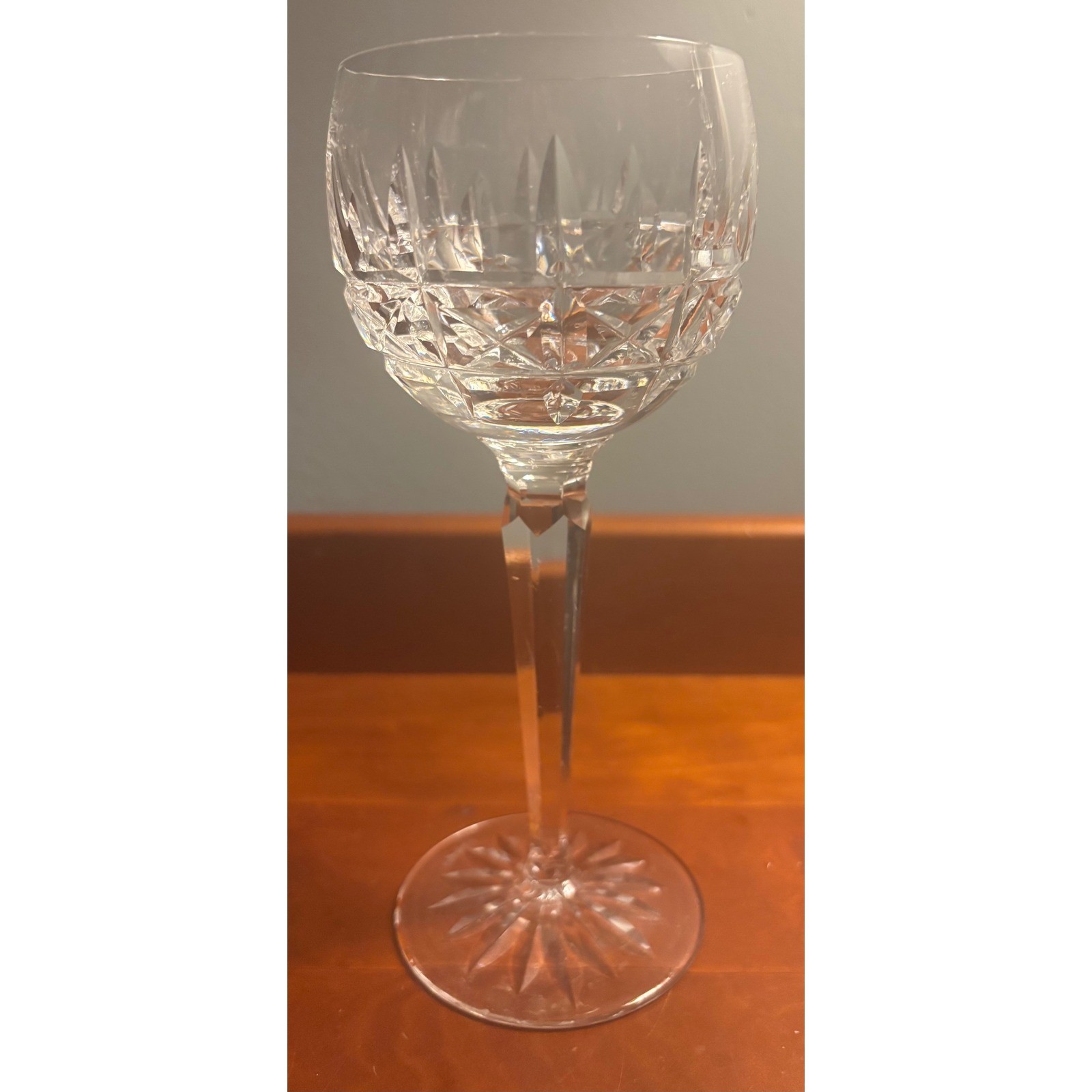 Waterford Crystal Lismore Tall Hock Wine Glass Clear Faceted Stem Irish Crystal Waterford Crystal Lismore Tall Hock Wine Glass Clear Faceted Stem Irish Crystal