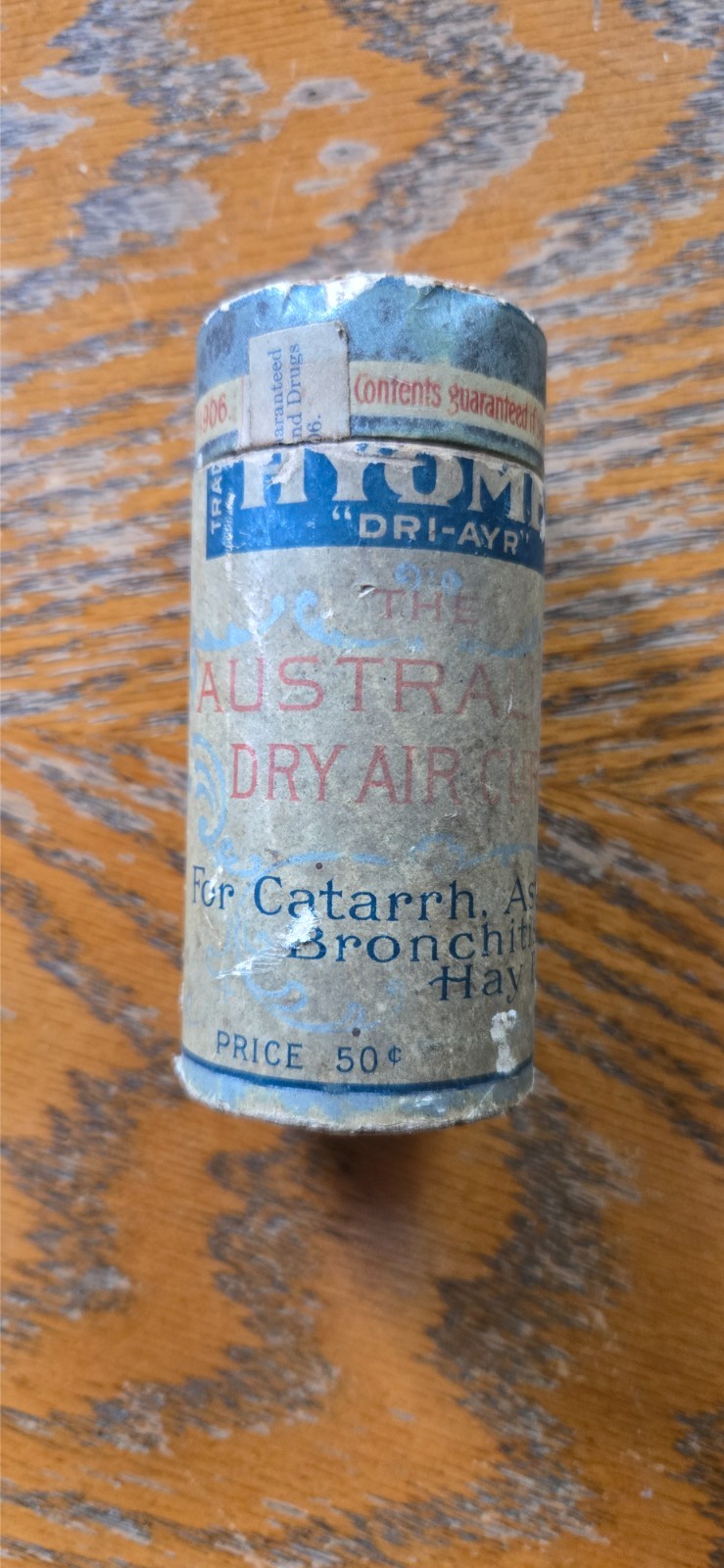Antique c1900 Booth’s Hyomei Australian Dry Air Cure Medicine Box Quack