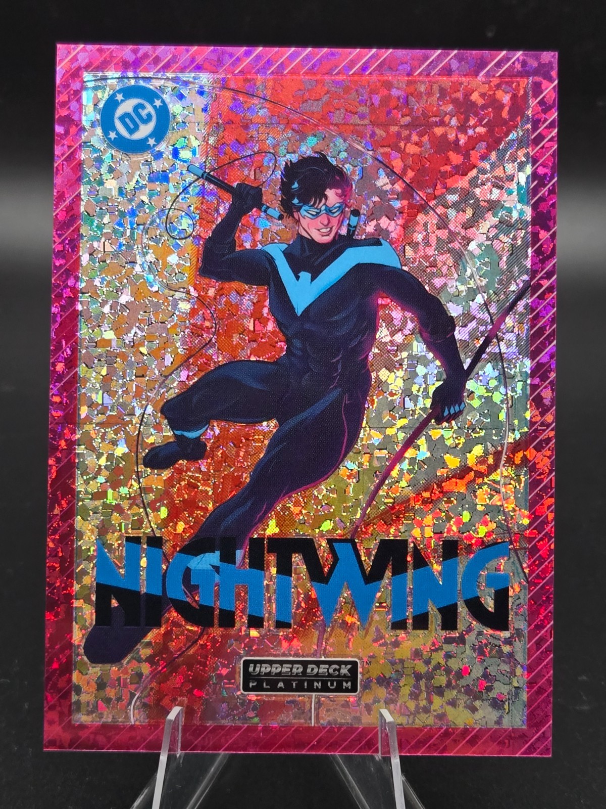 2026 Upper Deck Platinum DC NIGHTWING Cover Variant Pink Crystals 5/5 2026 Upper Deck Platinum DC NIGHTWING Cover Variant Pink Crystals 5/5