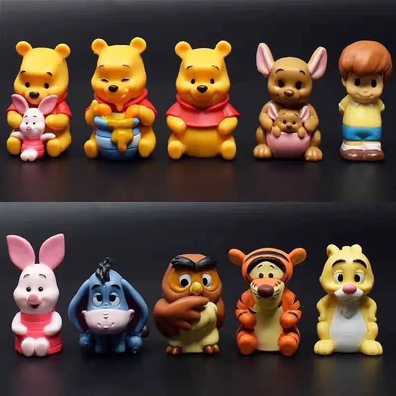 10pcs Winnie The Pooh PVC Action Figures Set Pooh Tigger Eeyore Piglet Toys USA 10pcs Winnie The Pooh PVC Action Figures Set Pooh Tigger Eeyore Piglet Toys USA