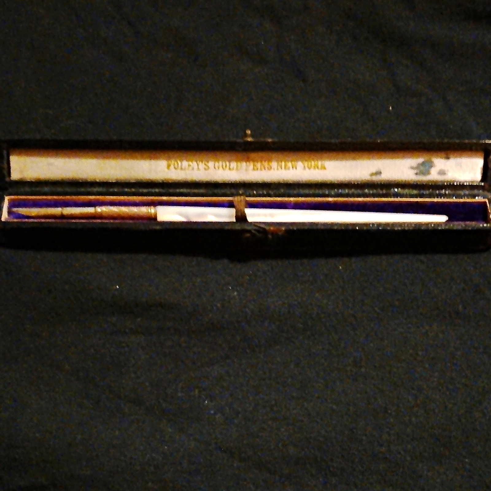 Foley's Gold Pens New York Gold Dip Pen w/ Case, FOLEY Nib 16 1/8 Karat Gold Foley's Gold Pens New York Gold Dip Pen w/ Case, FOLEY Nib 16 1/8 Karat Gold