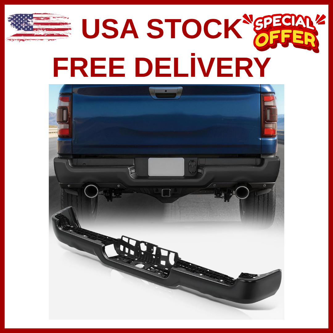 Rear Bumper Facebar Compatible with 2019-2024 Ram 1500, W/O Dual Exhaust, CH1103 Rear Bumper Facebar Compatible with 2019-2024 Ram 1500, W/O Dual Exhaust, CH1103