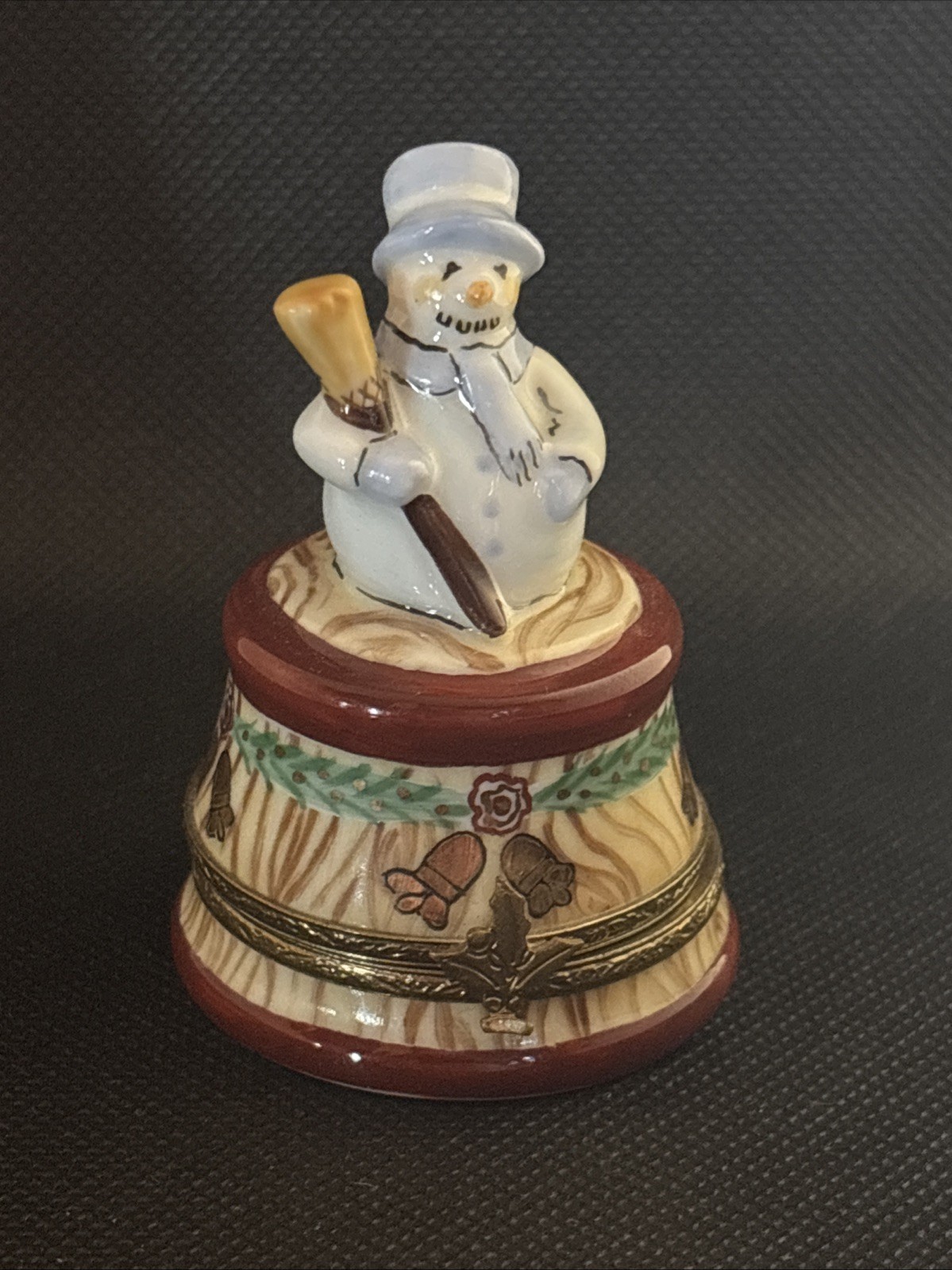 Limoges Snowman Trinket Box Limoges Snowman Trinket Box