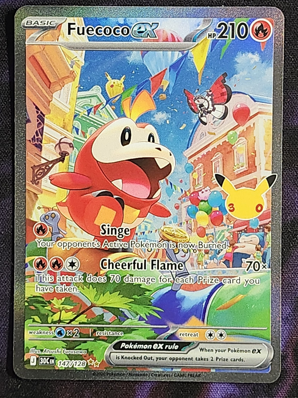 Pokemon Fuecoco EX 147/128 Celebrations 30C Pokemon Fuecoco EX 147/128 Celebrations 30C