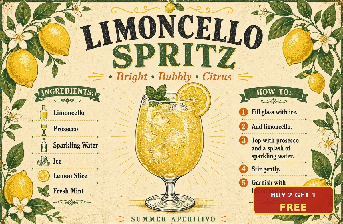 Limoncello Spritz Metal Sign Vintage Italian Cocktail Bar Menu Tin Plaque Decor Limoncello Spritz Metal Sign Vintage Italian Cocktail Bar Menu Tin Plaque Decor