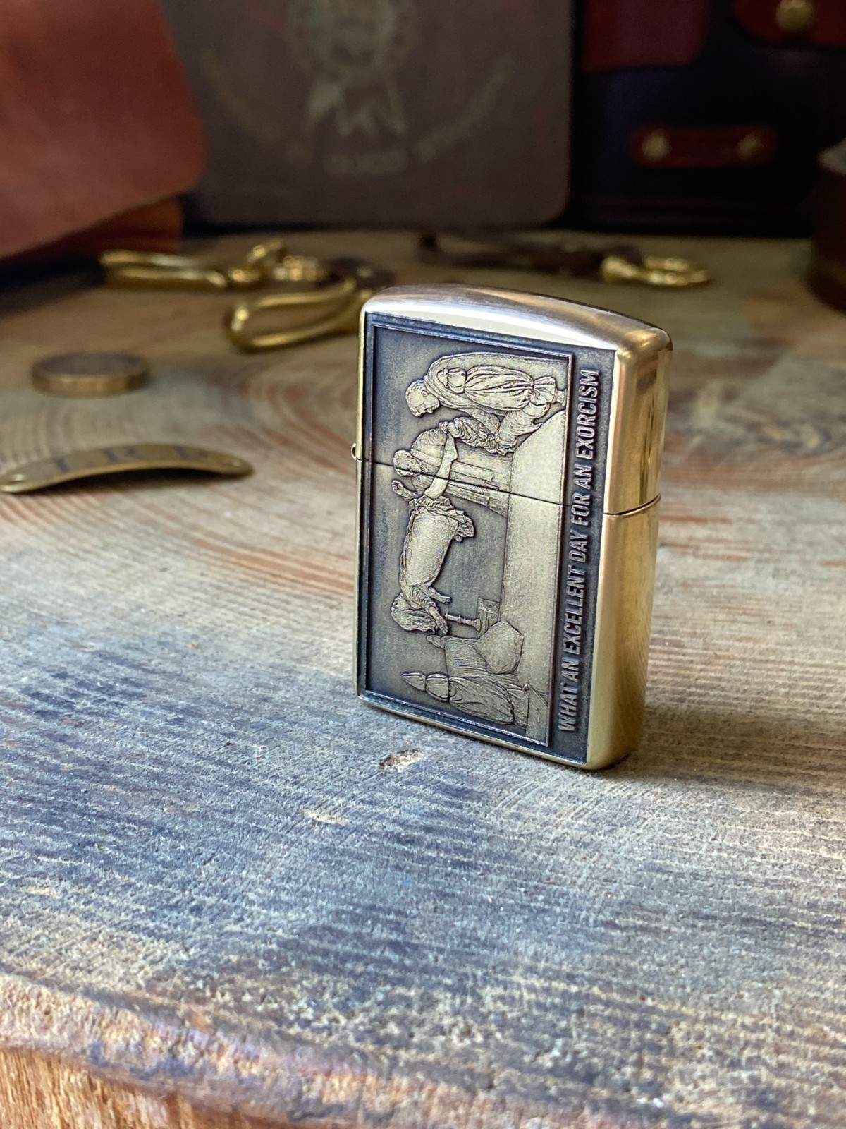 The Exorcist Custom 3D Engraved Zippo | Brass Armor Zippo | Made In USA The Exorcist Custom 3D Engraved Zippo | Brass Armor Zippo | Made In USA