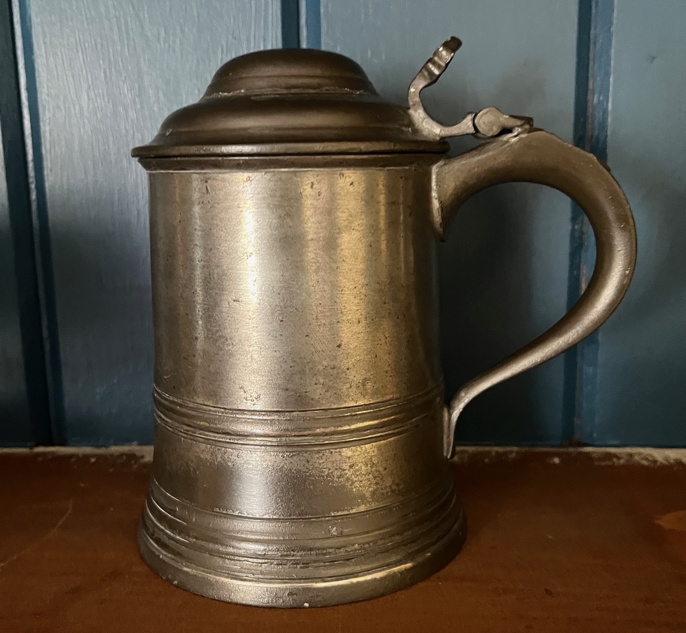 Antique English Pewter Tankard ca. 1860 RARE Transitional Maker Stamp REDUCED Antique English Pewter Tankard ca. 1860 RARE Transitional Maker Stamp REDUCED