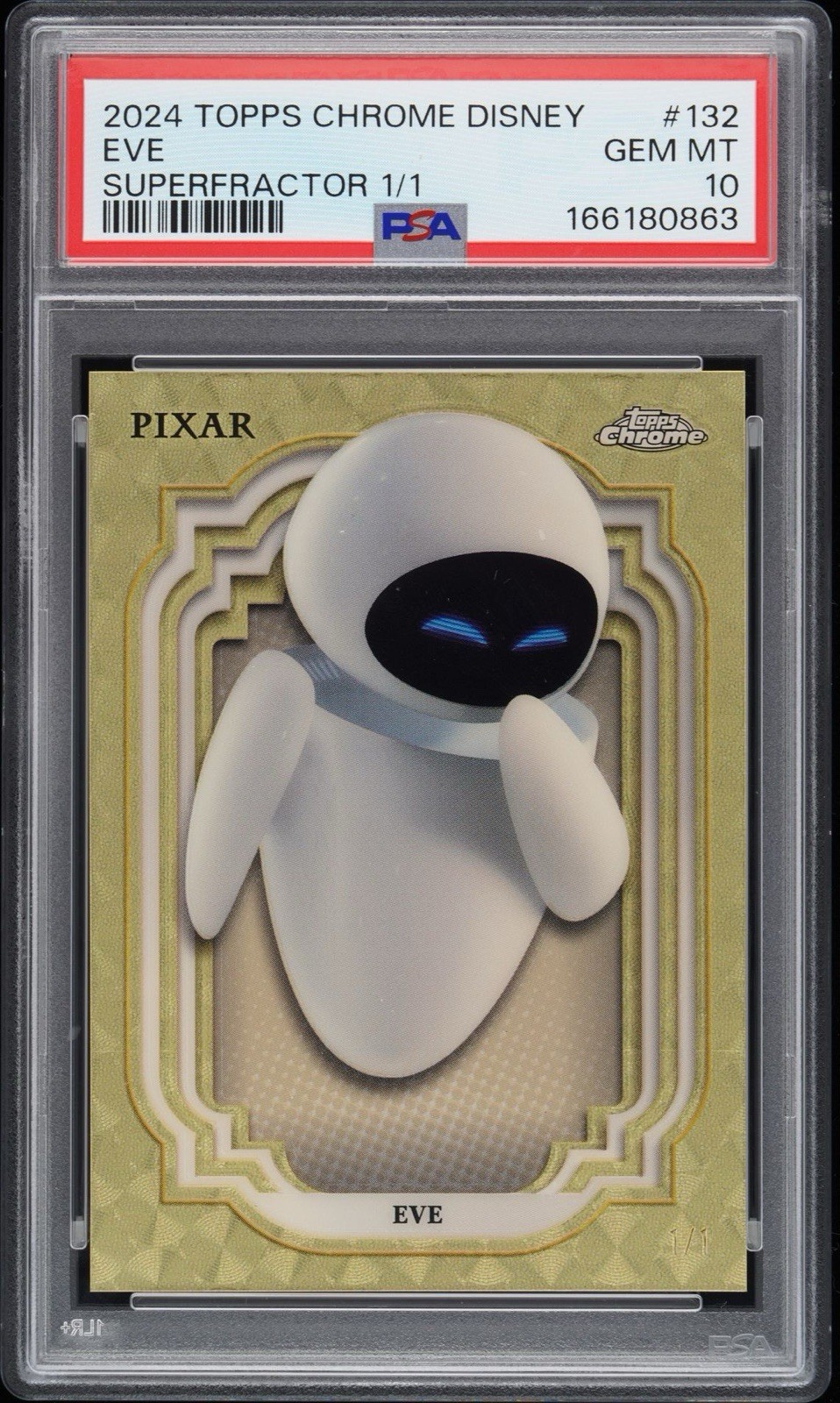 2024 Topps Chrome Disney Eve Superfractor 1/1 PSA 10 ๐ Wall-E Movie 2024 Topps Chrome Disney Eve Superfractor 1/1 PSA 10 ๐ Wall-E Movie