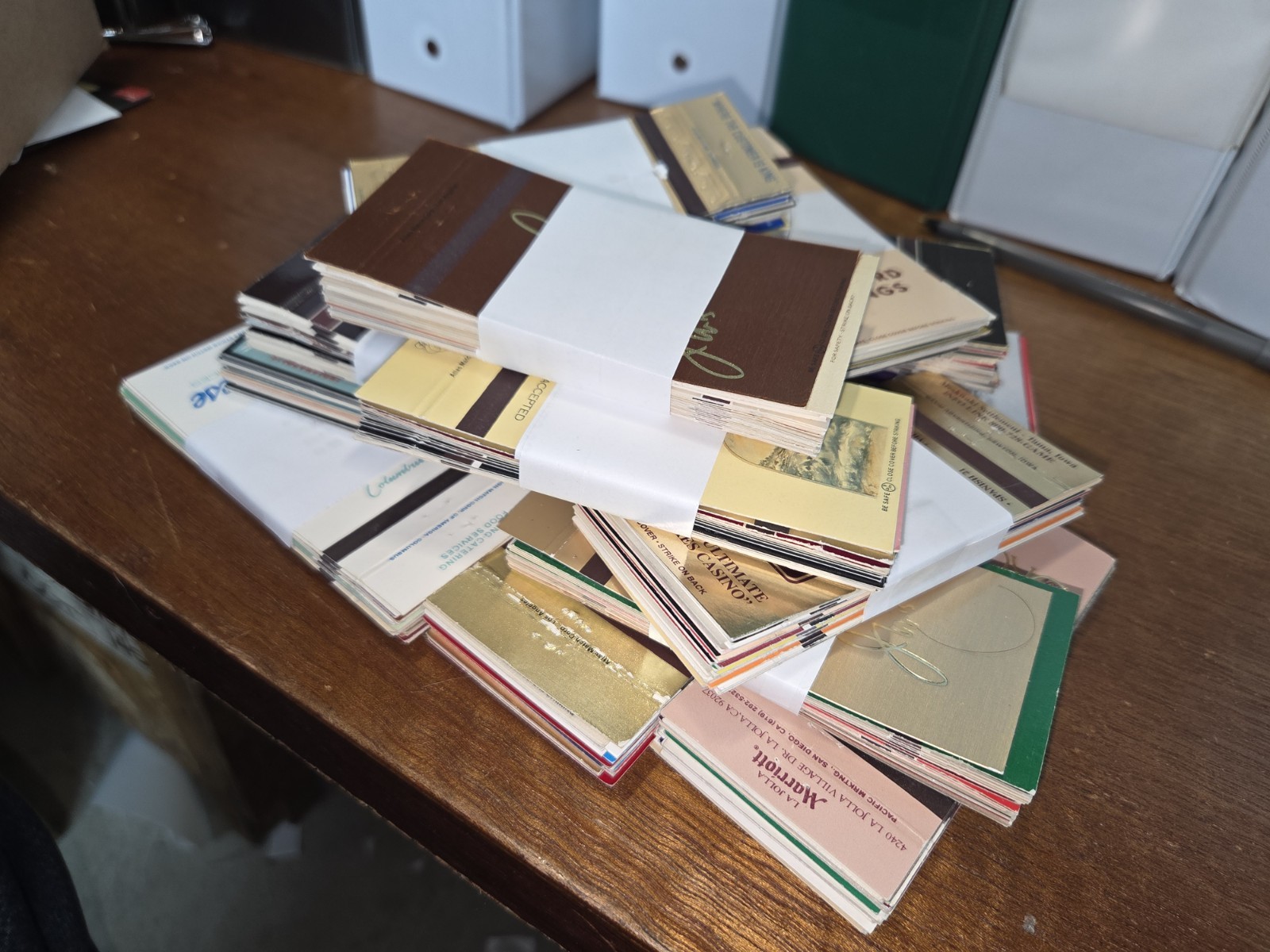 Lot of 50 Mixed Unstruck Matchbook Covers 30 Strike Shucked 1973+