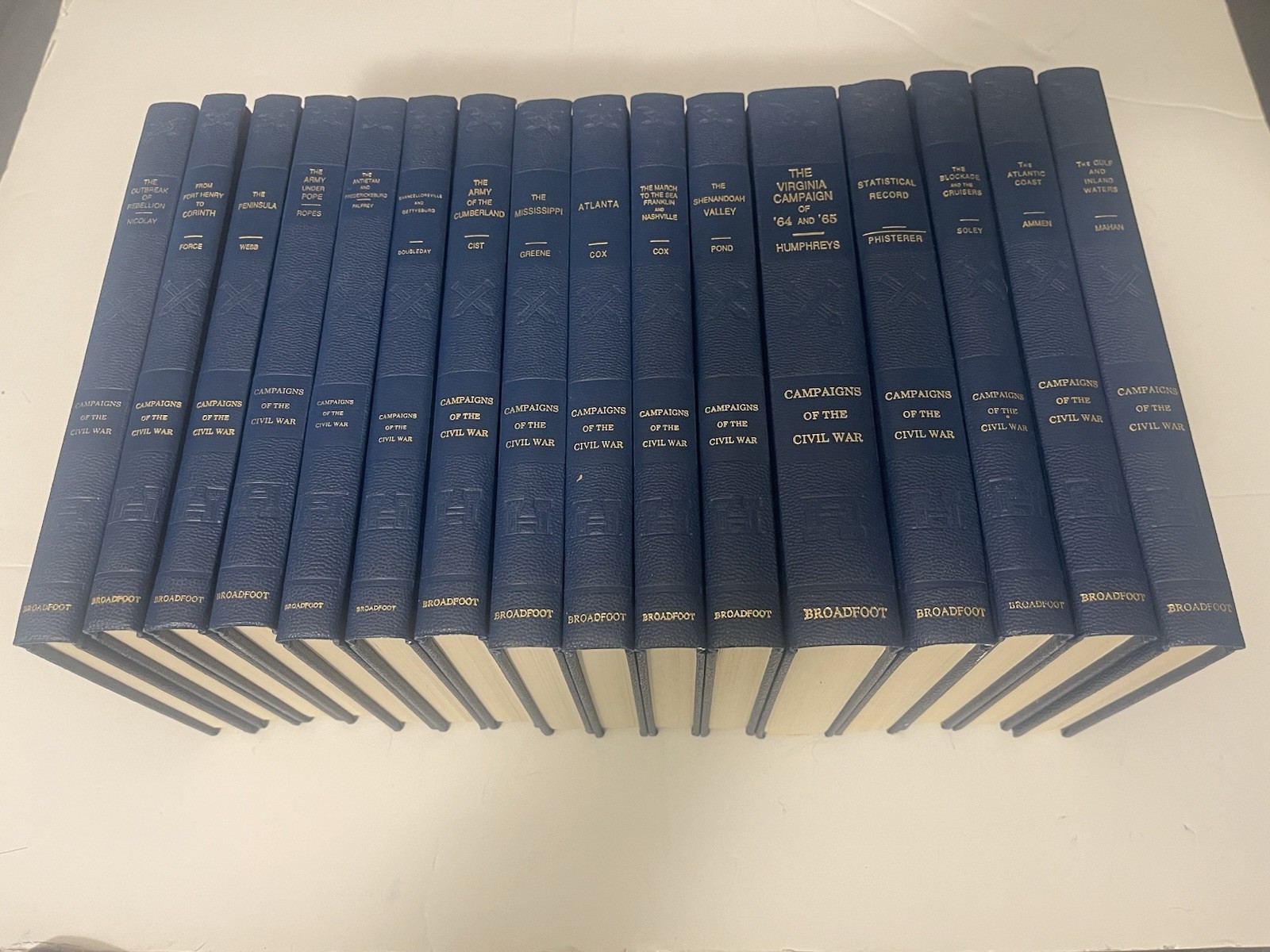 Campaigns of the Civil War, 16 volume set hard cover books by Broadfoot Pub 1989 Campaigns of the Civil War, 16 volume set hard cover books by Broadfoot Pub 1989