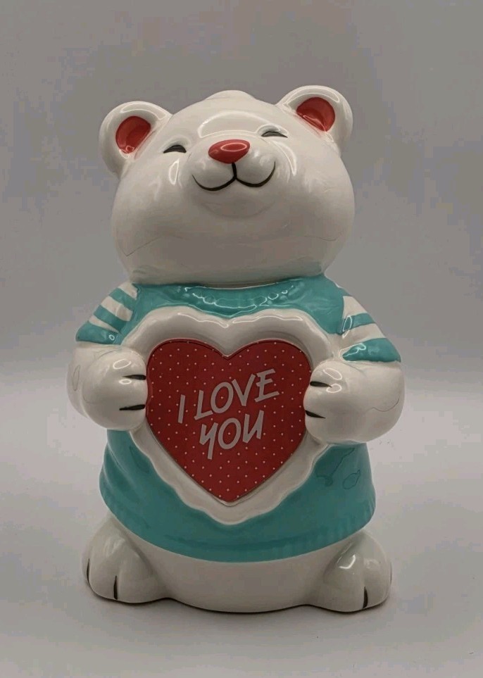 Vintage Avon Beary Cute Bear Photo Bank  NIB NOS Cozy Cutie Money Saving Ceramic