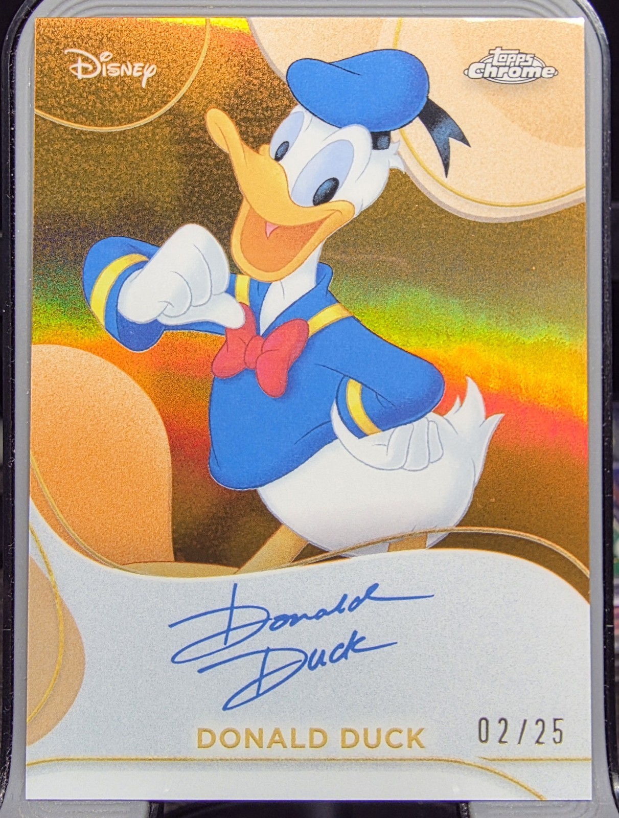 2025 TOPPS CHROME DISNEY DISNEY CHROME 2025 FACSIMILE AUTOS DONALD DUCK 