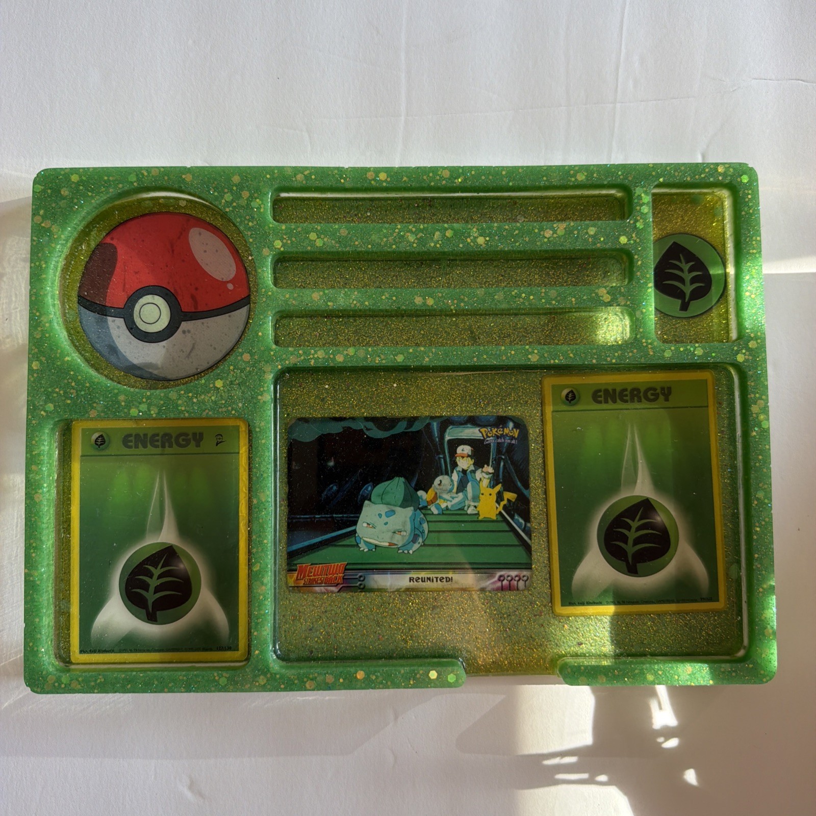 Pokemon Grass Type Bulbasaur Hard Resin Rolling Tray 10.5” X 7.5”