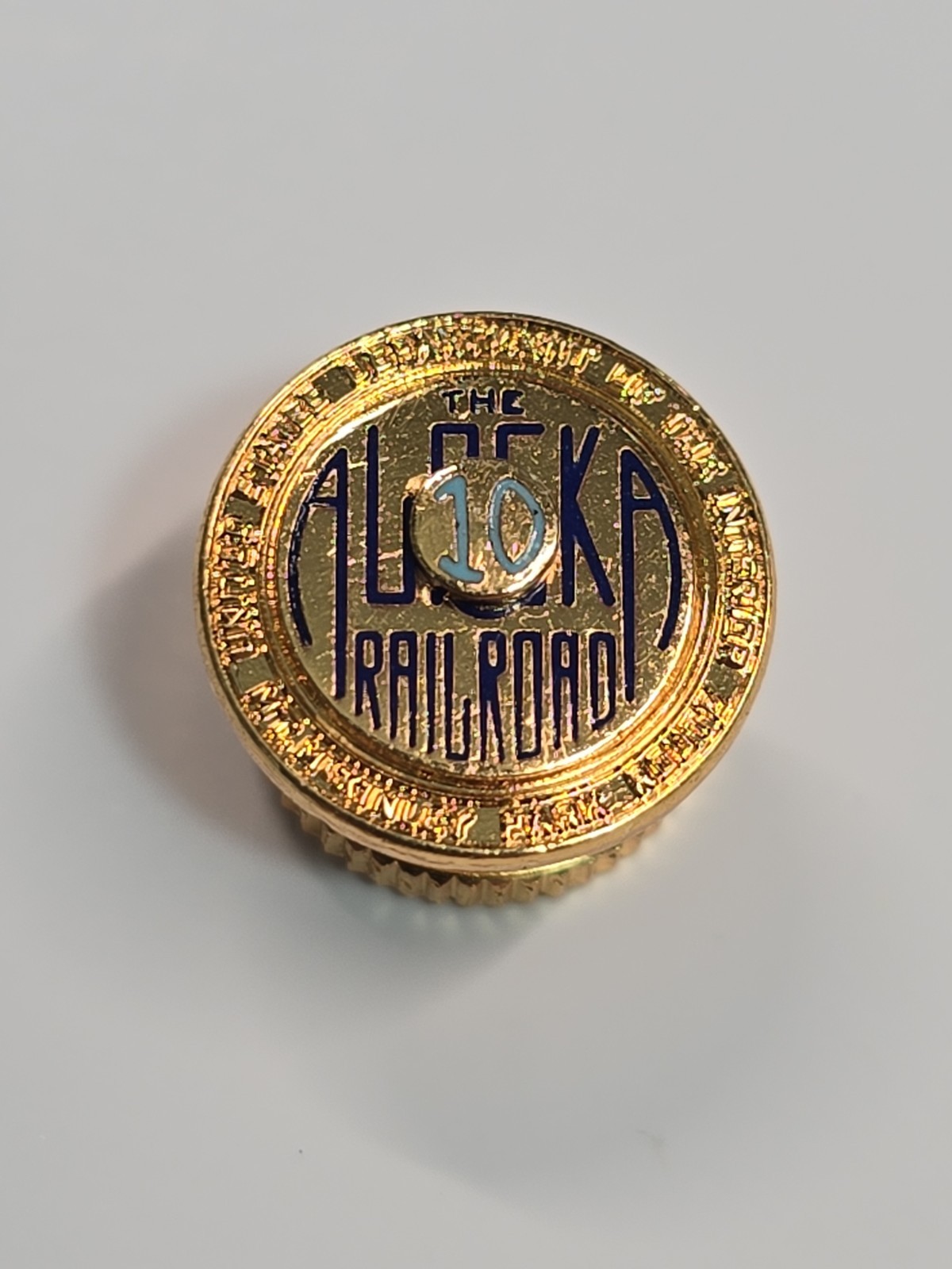 The Alaska Railroad 10 Year Employee Service Award Lapel Pin Mt McKinley Route The Alaska Railroad 10 Year Employee Service Award Lapel Pin Mt McKinley Route