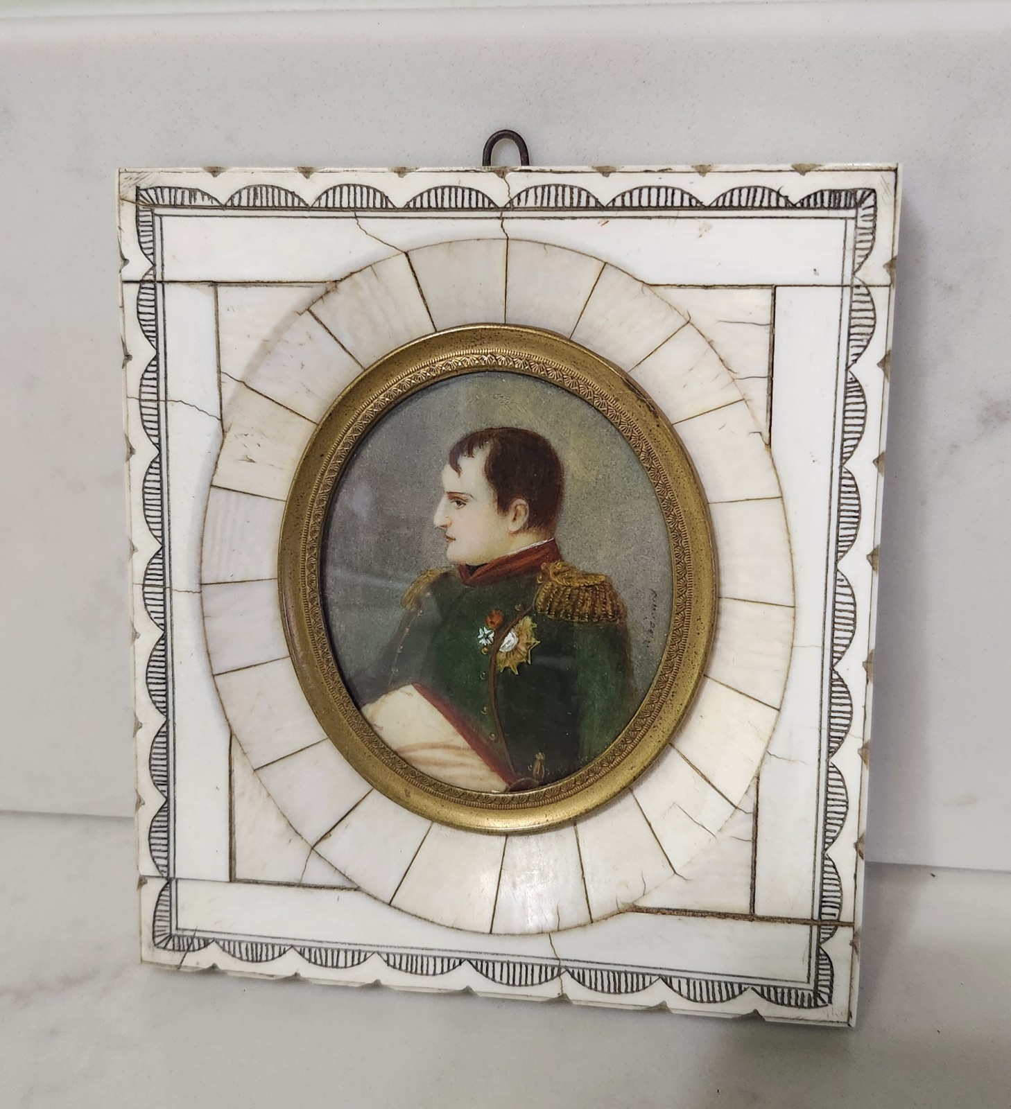 Antique Miniature Portrait Of Napoleon Antique Miniature Portrait Of Napoleon