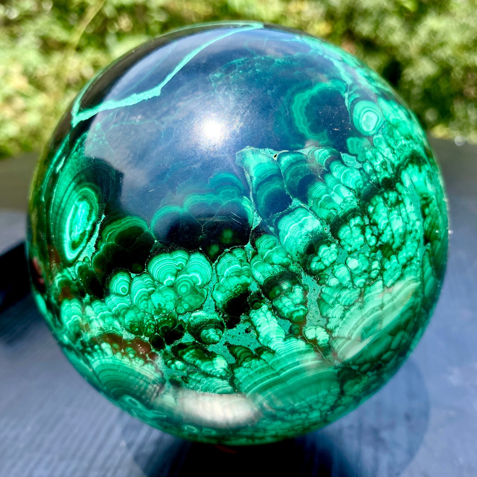 5.8LB Natural Malachite Quartz Sphere Energy Crystal Ball Reiki Gift Decor Gem 5.8LB Natural Malachite Quartz Sphere Energy Crystal Ball Reiki Gift Decor Gem