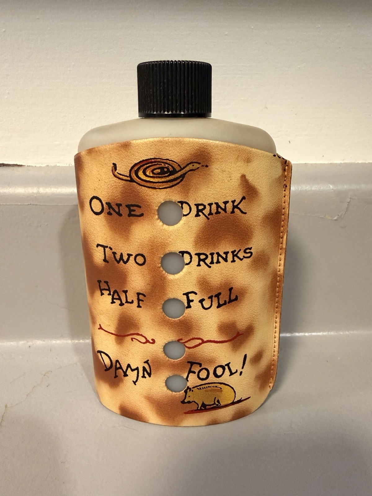 Vintage Marina Chicago Souvenir liquor Flask