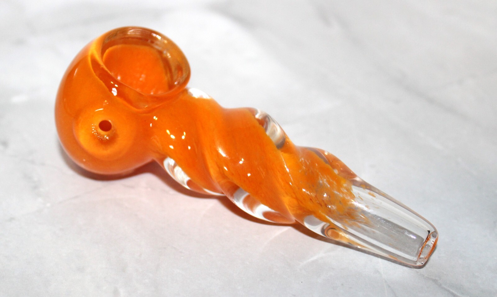 4" SWEET ORANGE Unicorn Stem Tobacco Smoking Pipe TWISTED Glass pipes 4" SWEET ORANGE Unicorn Stem Tobacco Smoking Pipe TWISTED Glass pipes