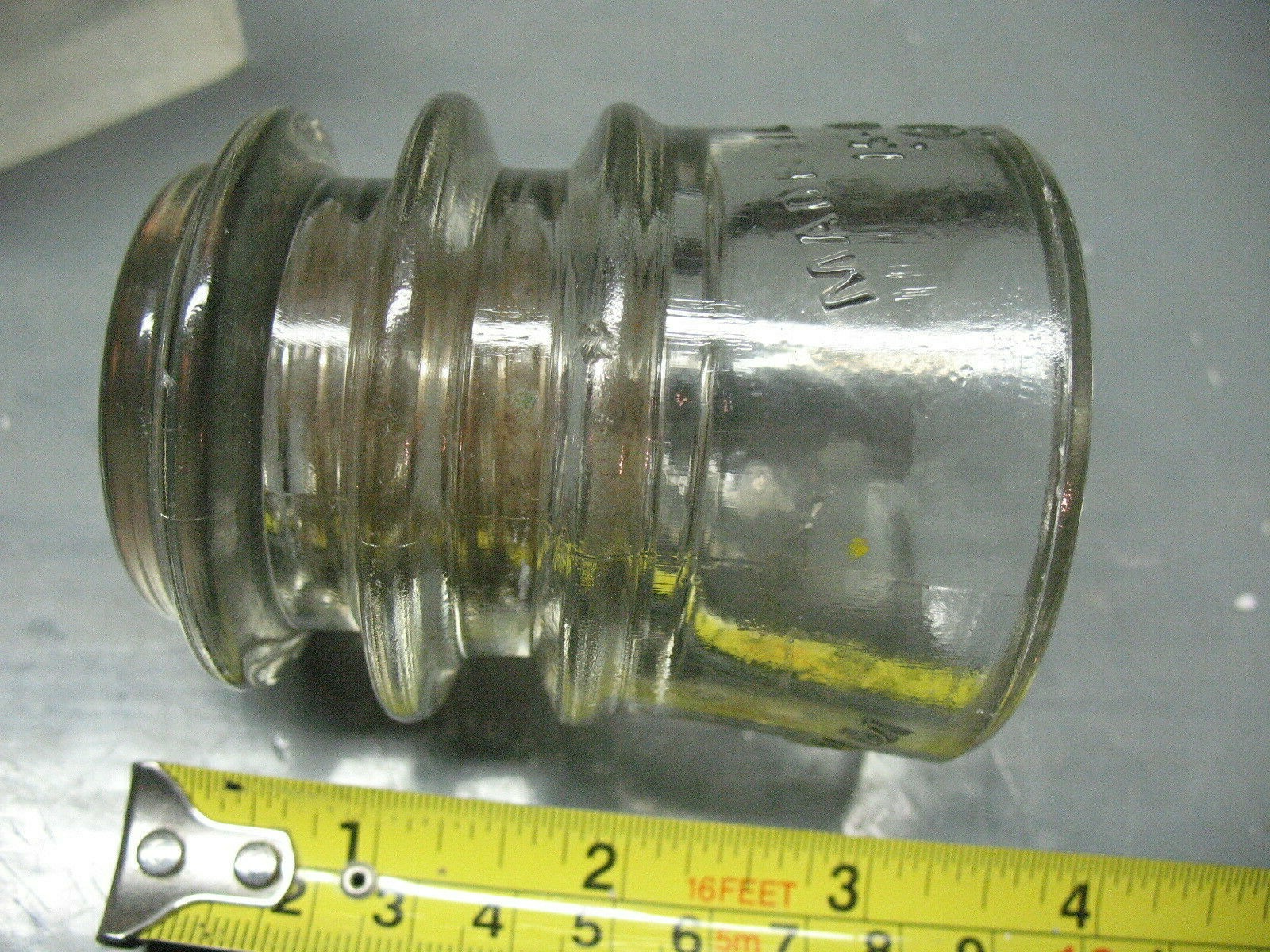 WHITTALL TATUM No. 3 CLEAR INSULATOR 15-46 A WHITTALL TATUM No. 3 CLEAR INSULATOR 15-46 A