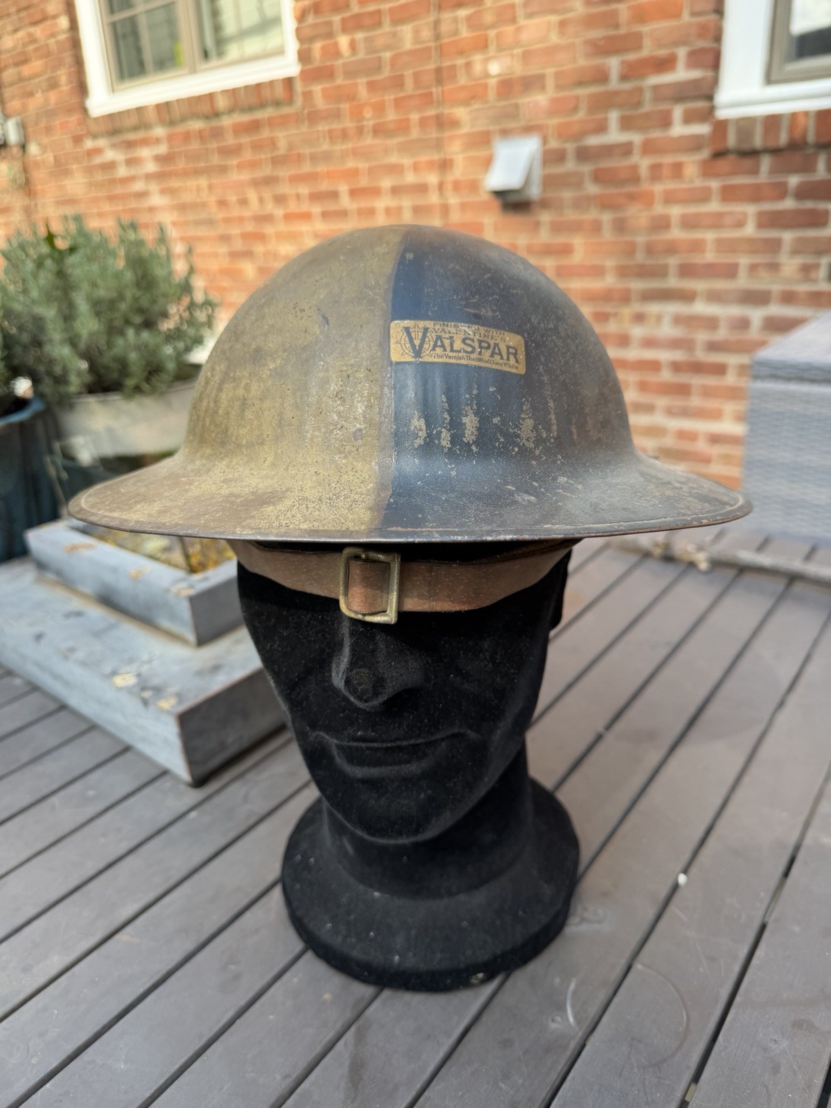 WW1 AMERICAN BRITISH HELMET ADVERTISING VALSPAR MEDAL WW1 AMERICAN BRITISH HELMET ADVERTISING VALSPAR MEDAL
