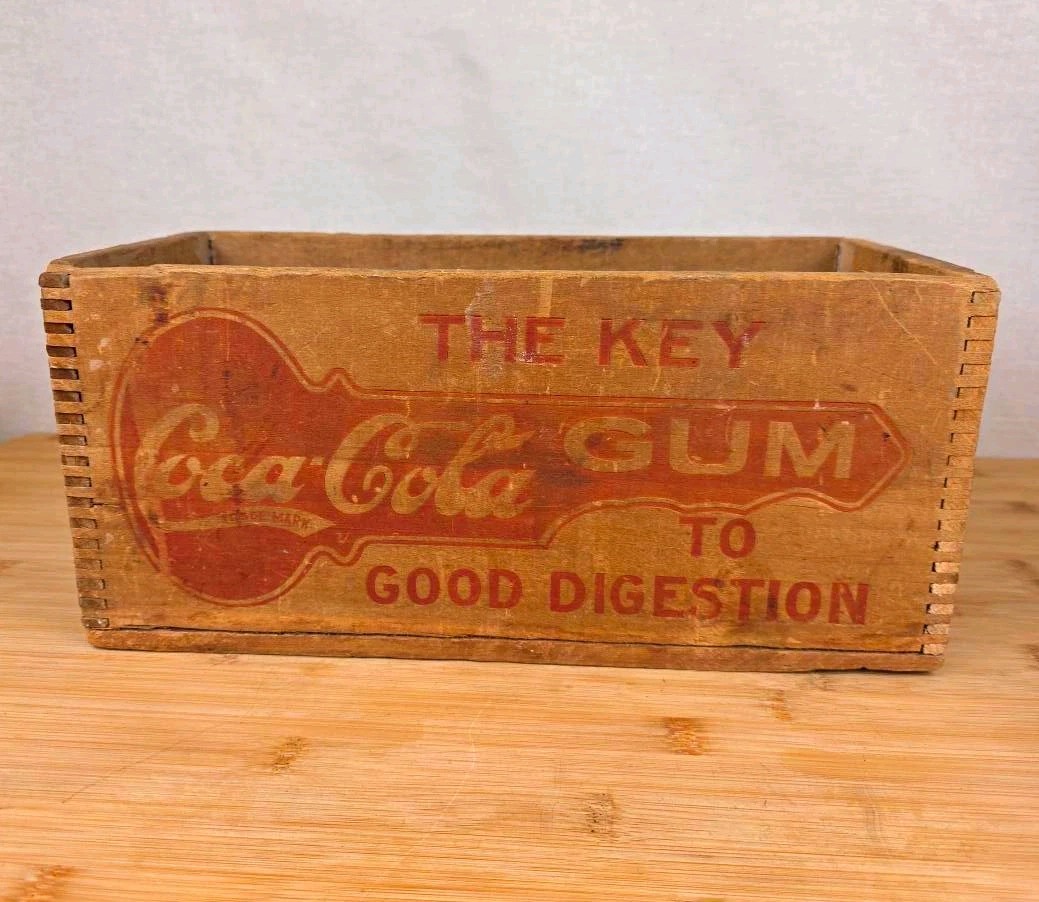 Antique 1911-1921 Coca-Cola Pepsin Gum Wood Crate Franklin-Caro Richmond VA Antique 1911-1921 Coca-Cola Pepsin Gum Wood Crate Franklin-Caro Richmond VA