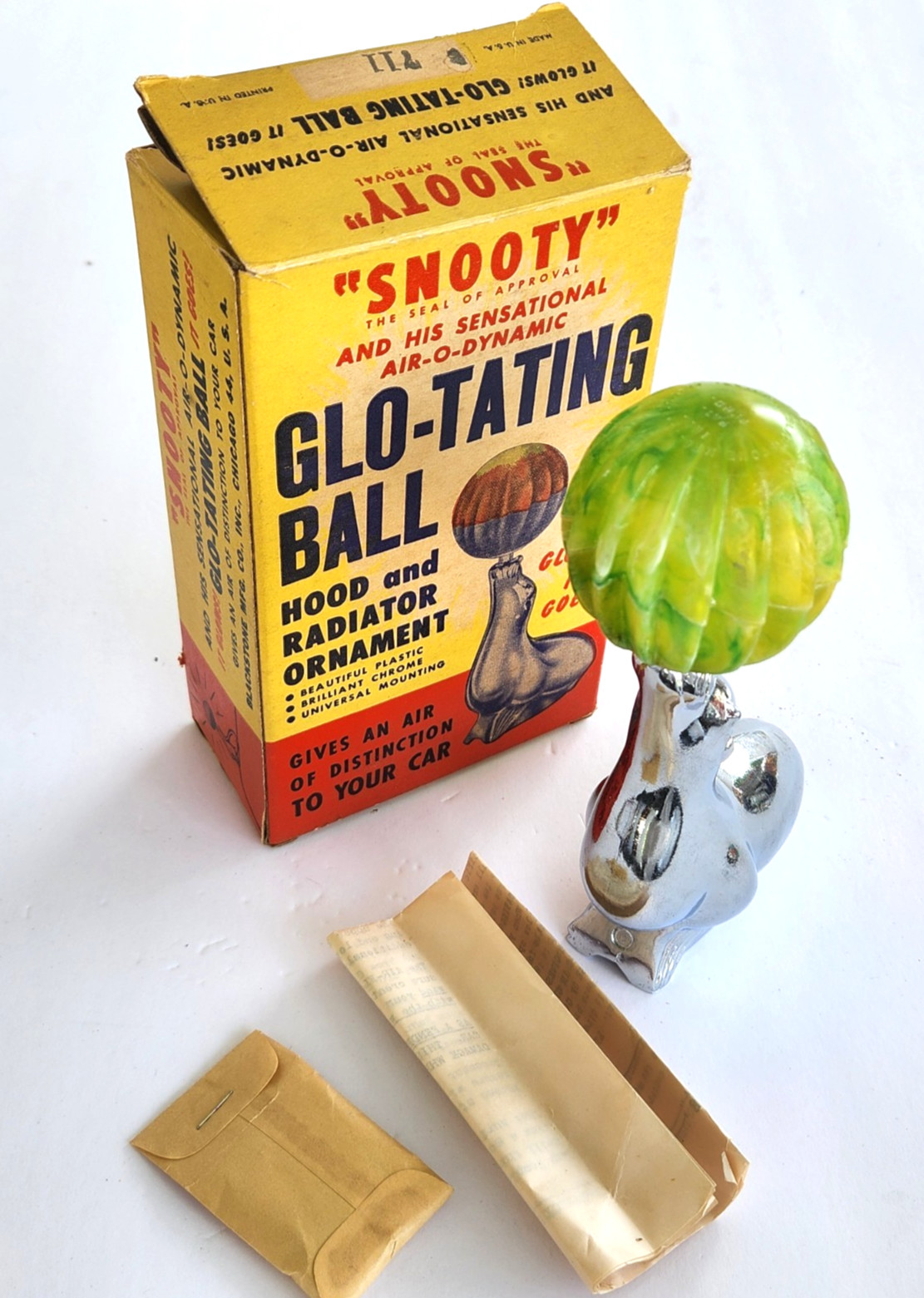 NOS AFTERMARKET VINTAGE 50s SNOOTY HOOD ORNAMENT LIGHT UP BLACKSTONE Mint in Box NOS AFTERMARKET VINTAGE 50s SNOOTY HOOD ORNAMENT LIGHT UP BLACKSTONE Mint in Box
