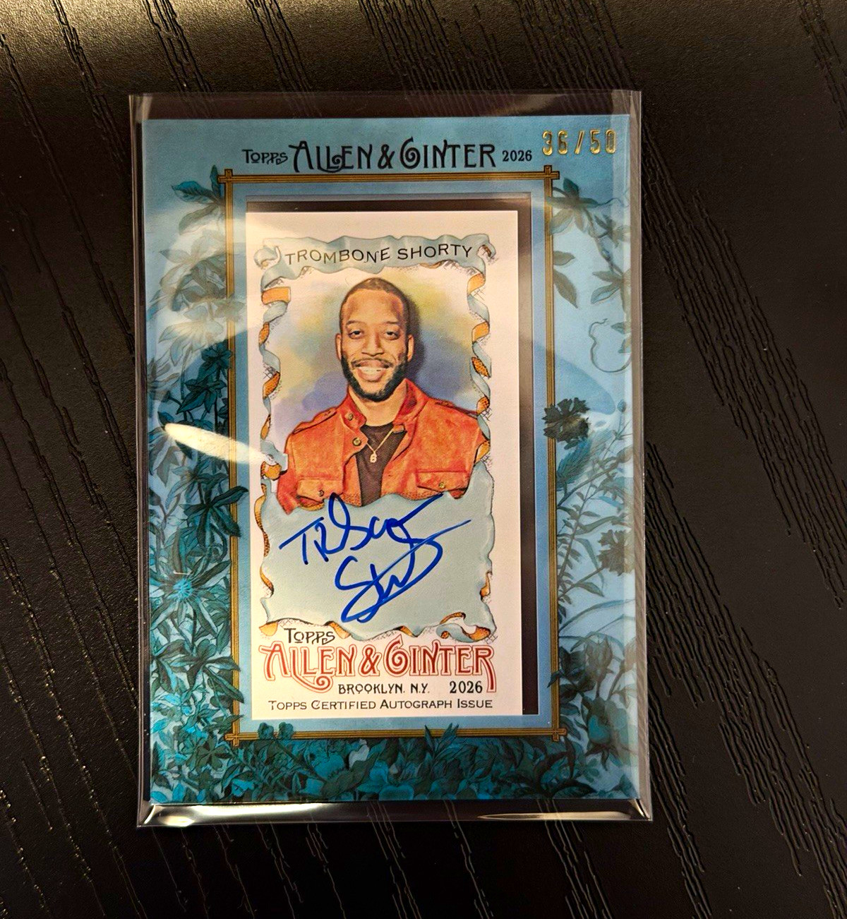 Topps Allen & Ginter 2026 Trombone Shorty Star Auto MA-TRS #/50 Topps Allen & Ginter 2026 Trombone Shorty Star Auto MA-TRS #/50