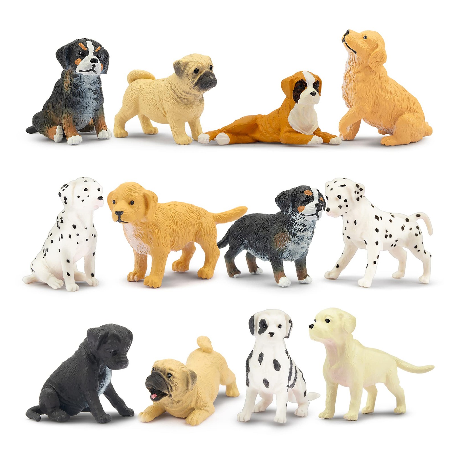 TOYMANY 12-Piece Mini Dog Figure Set, Mini Animal Figures, Animal Toy Set, Dog TOYMANY 12-Piece Mini Dog Figure Set, Mini Animal Figures, Animal Toy Set, Dog