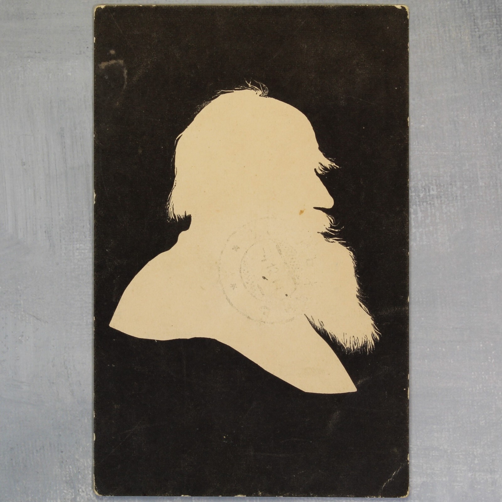 Silhouette of Leo TOLSTOY RARE Tsarist Russia postcard 1911 by Elizabeth BEMđź“– Silhouette of Leo TOLSTOY RARE Tsarist Russia postcard 1911 by Elizabeth BEMđź“–