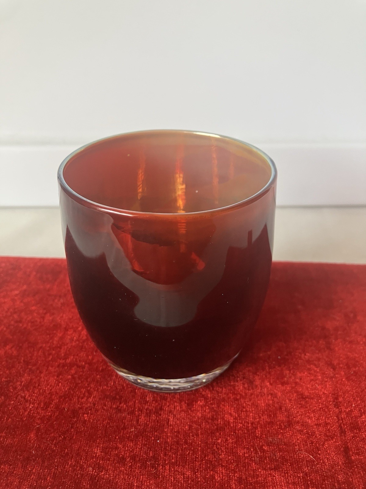 Glassybaby Grateful Red 1442 Ruby Red Votive Candle Holder New Sticker No Box Glassybaby Grateful Red 1442 Ruby Red Votive Candle Holder New Sticker No Box
