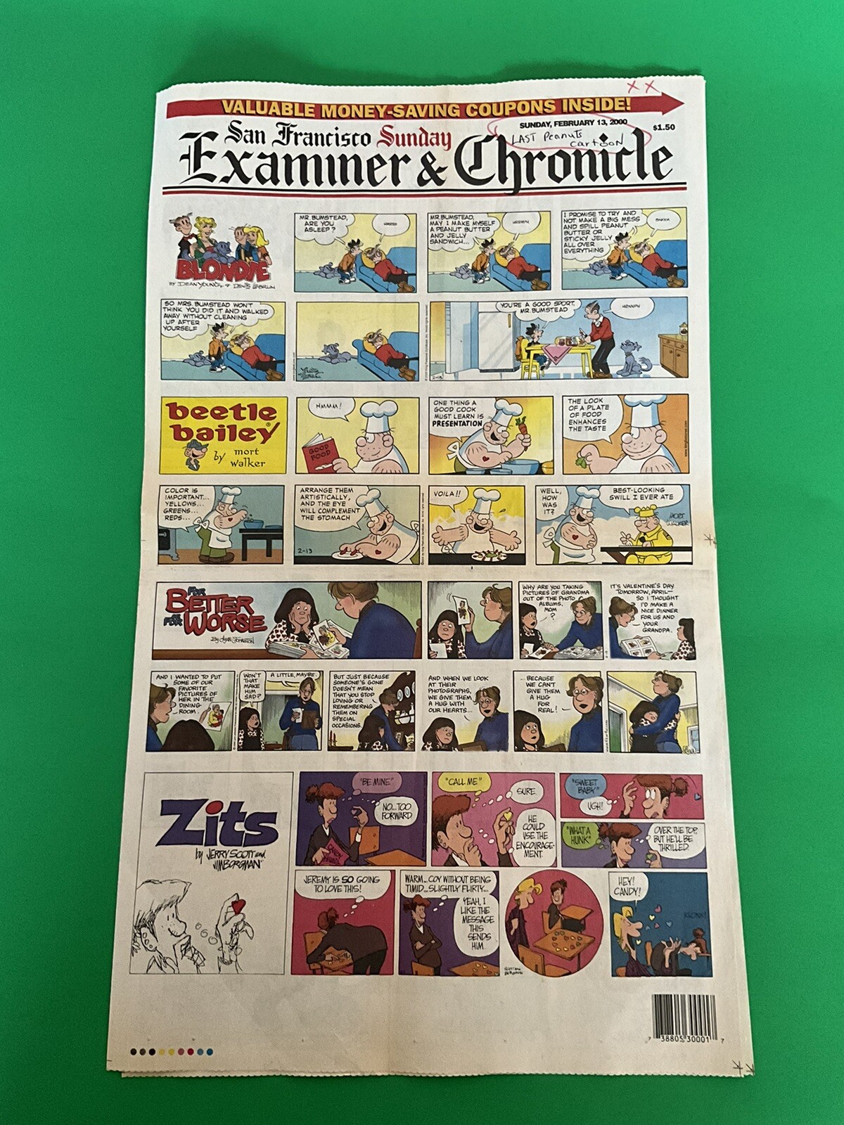Charles Schulz Last Peanuts Comic Strip Feb,13 2000 Charles Schulz Last Peanuts Comic Strip Feb,13 2000