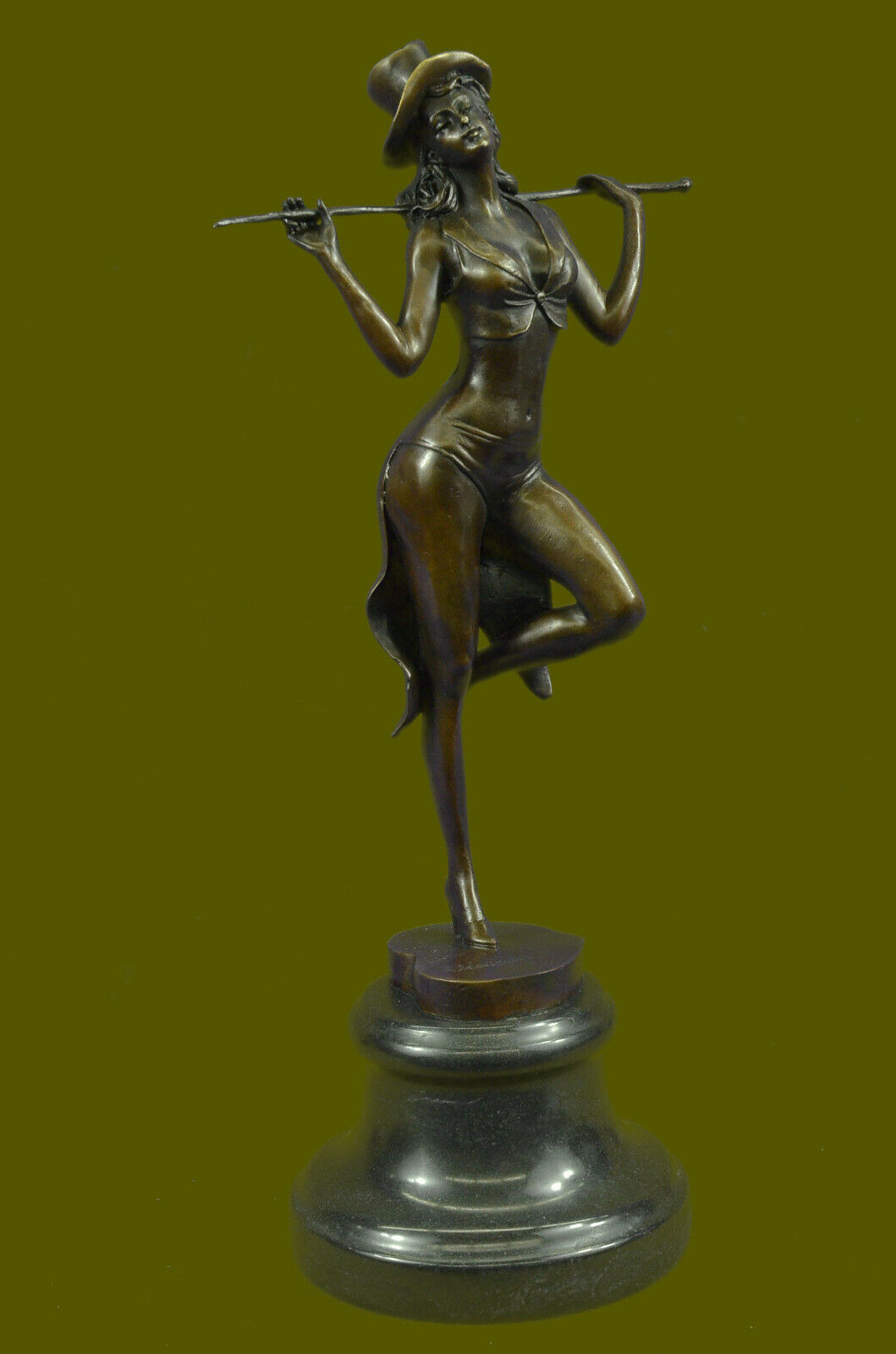 Art Deco Elegant Bronze Statue Vintage Jazz Broadway Drama Theatre Dancer Decor Art Deco Elegant Bronze Statue Vintage Jazz Broadway Drama Theatre Dancer Decor