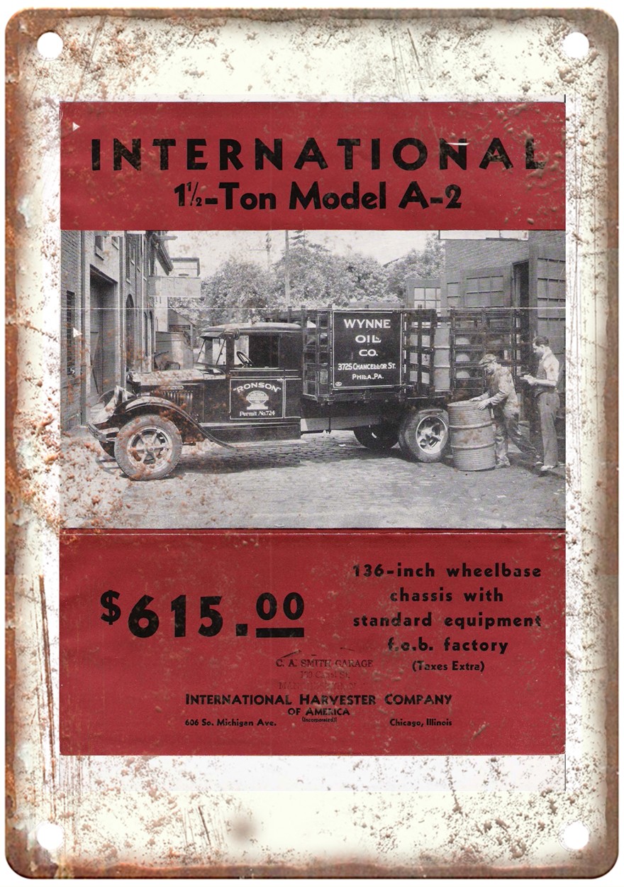 1932 International A Vintage Auto Ad Retro Look Metal Sign AN3348 1932 International A Vintage Auto Ad Retro Look Metal Sign AN3348