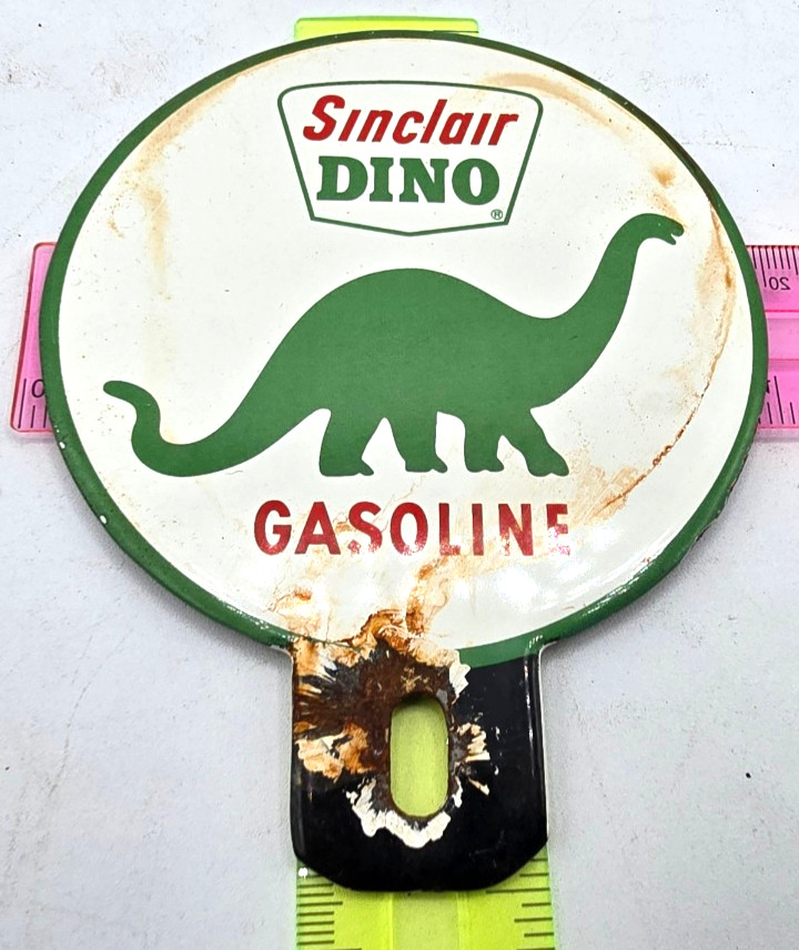 Vintage Sinclair Gasoline Pump Sign Motor Oil Gas Pump Porcelain Sign 5" x 4" Vintage Sinclair Gasoline Pump Sign Motor Oil Gas Pump Porcelain Sign 5" x 4"