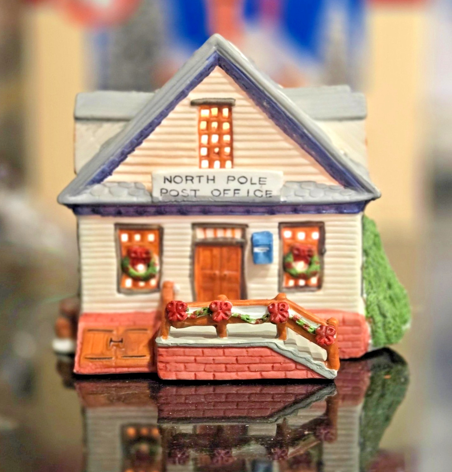 Vintage Lemax Hearthside North Pole Post Office Lighted Christmas house 1992