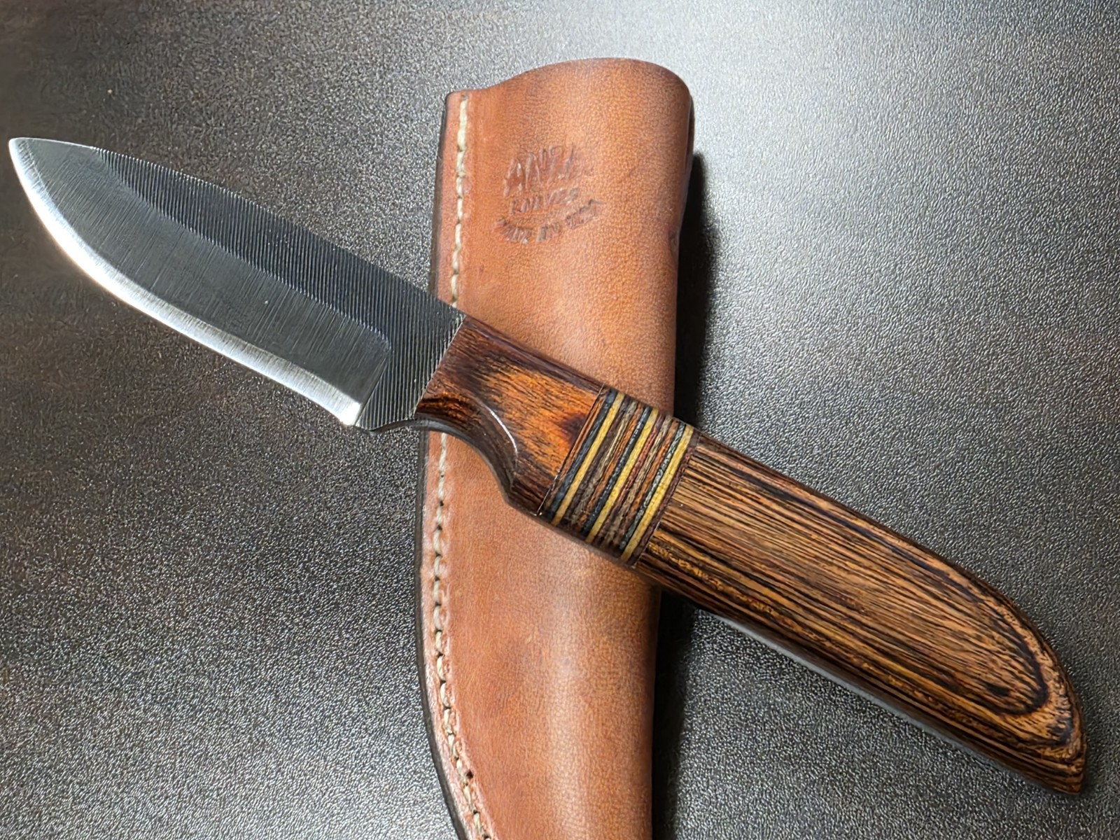 Vintage ANZA File Knife, Perfect Cond, Blued, 7.2" OA, 3.1" Blade, USA Vintage ANZA File Knife, Perfect Cond, Blued, 7.2" OA, 3.1" Blade, USA