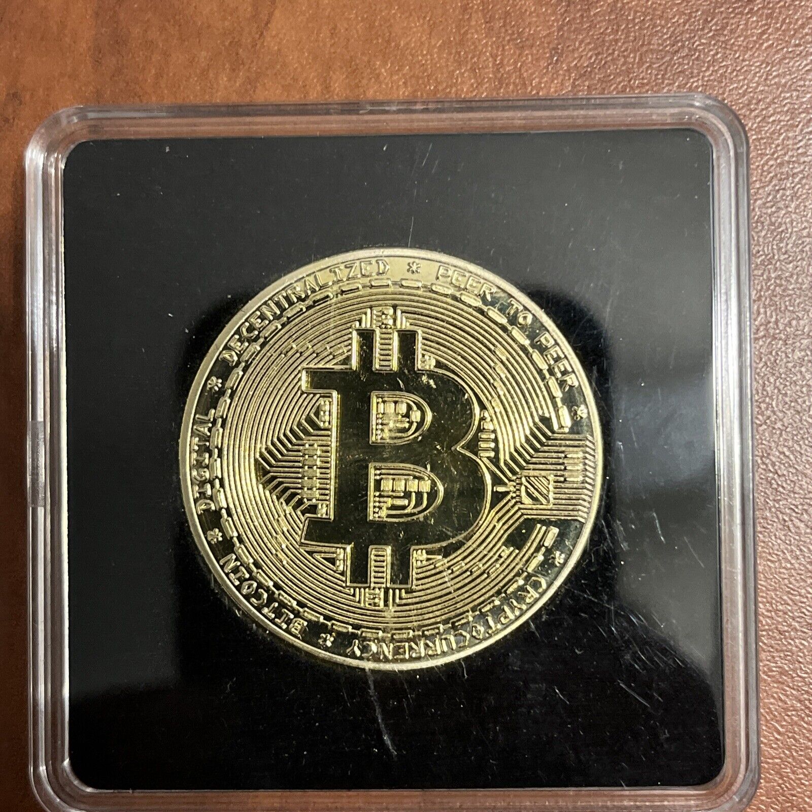 bitcoin physical coin Gold Plated