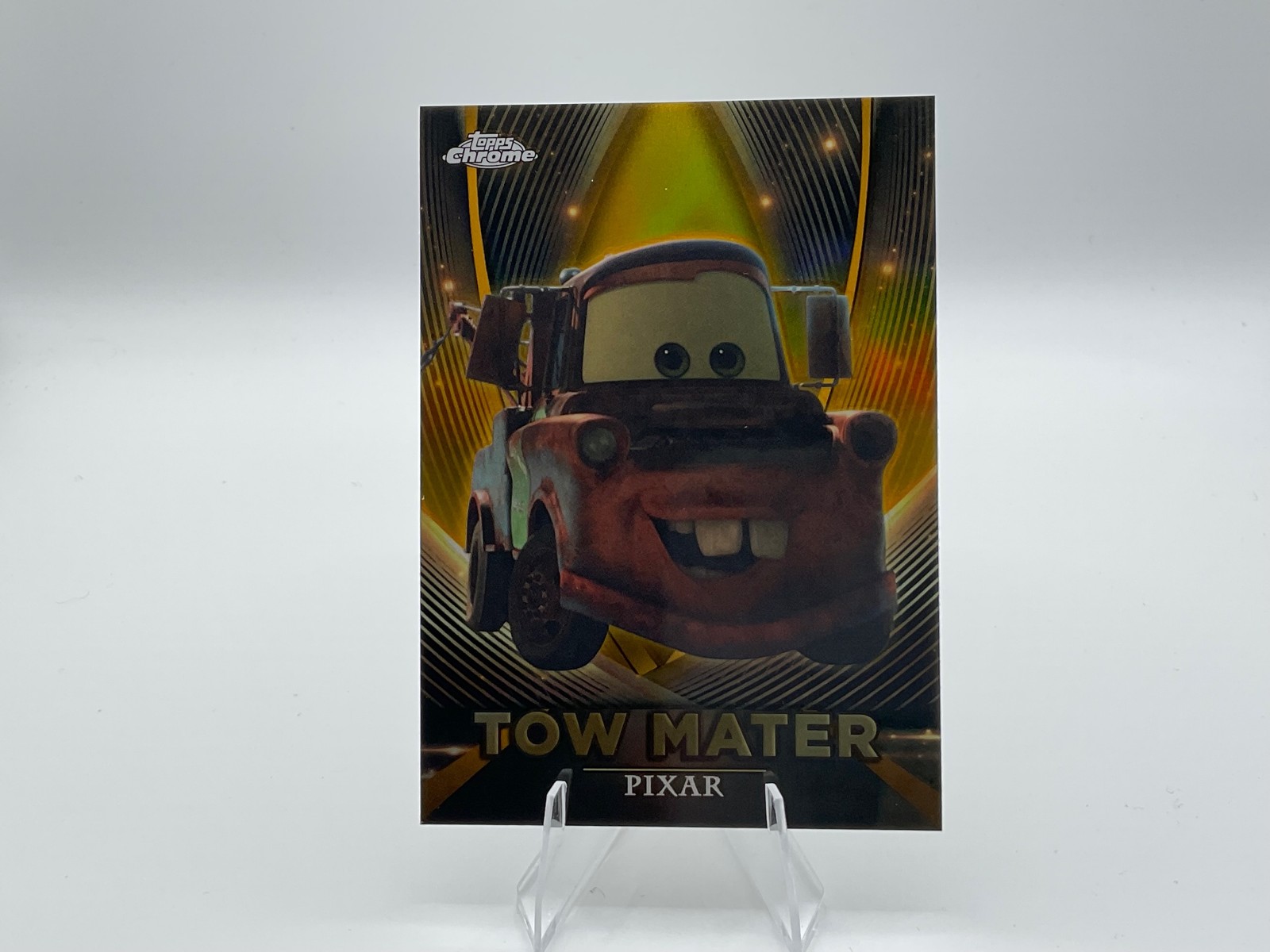 2025 Topps Chrome Pixar Gold Tow Mater Case Hit SSP Cars 3 Card #PG-5