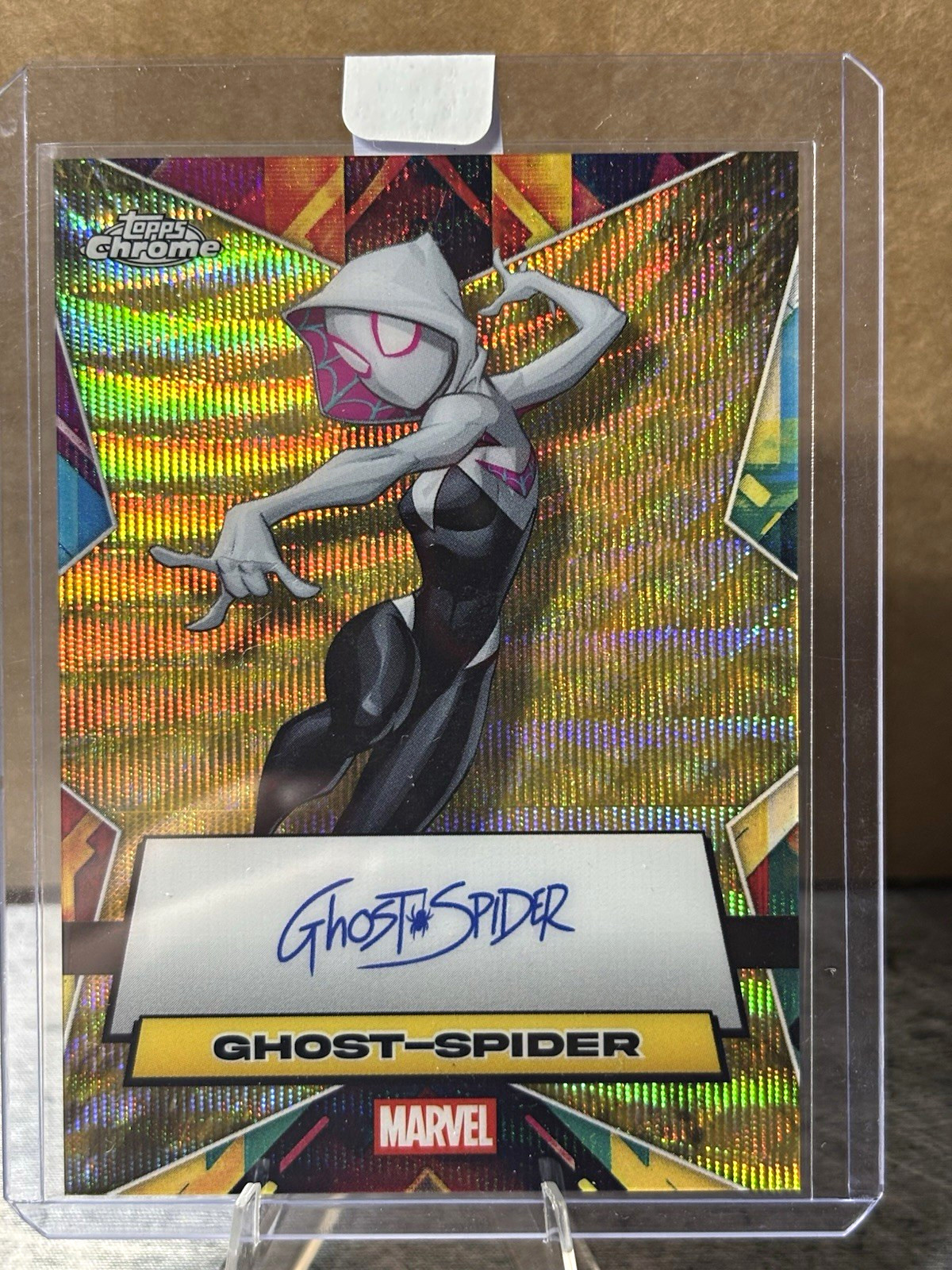 Topps 2025 Marvel Chrome Ghost-Spider Facsimile Autograph FA-GS 47/50 Topps 2025 Marvel Chrome Ghost-Spider Facsimile Autograph FA-GS 47/50