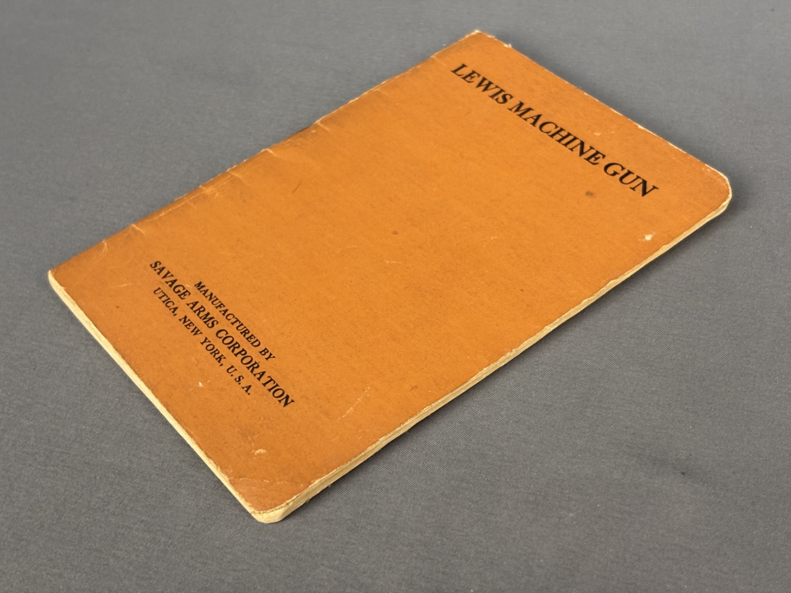 Original Lewis Machine Gun Handbook Model 1917 .30 Caliber W/Fold-Out Drawing Original Lewis Machine Gun Handbook Model 1917 .30 Caliber W/Fold-Out Drawing