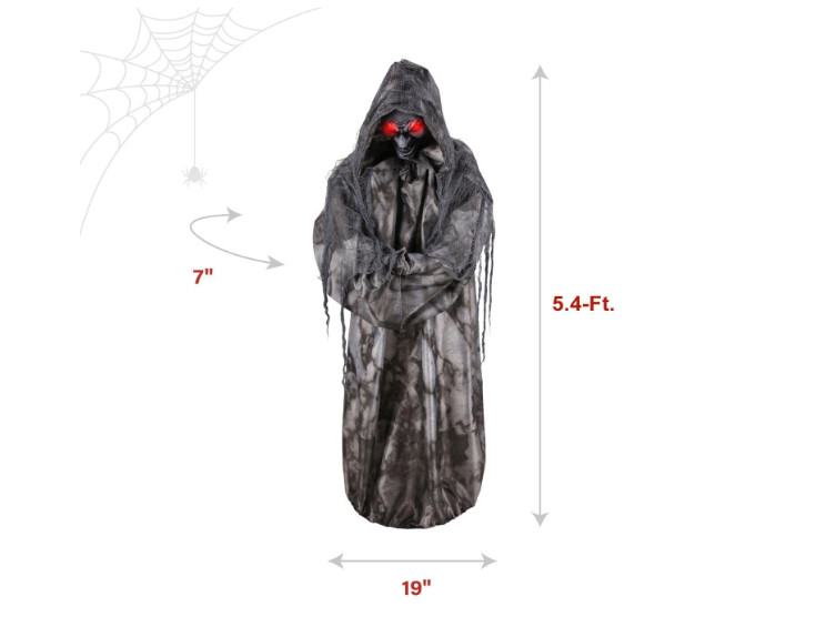 Haunted Hill Farm Jump Scare Witch 5.4 Ft Halloween Animatronic Red LED Eyes Haunted Hill Farm Jump Scare Witch 5.4 Ft Halloween Animatronic Red LED Eyes