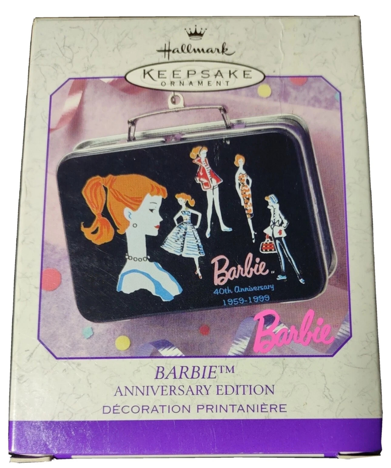 1999 Hallmark Keepsake Ornament - Barbie 40th Anniversary Lunch Box-323-4A 1999 Hallmark Keepsake Ornament - Barbie 40th Anniversary Lunch Box-323-4A