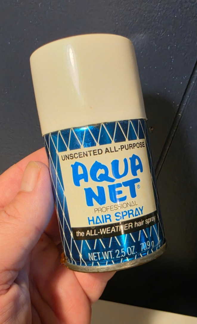Vintage Aqua Net Hair Spray Tin Aerosol Can 2.5 Oz Ounce Vintage Aqua Net Hair Spray Tin Aerosol Can 2.5 Oz Ounce