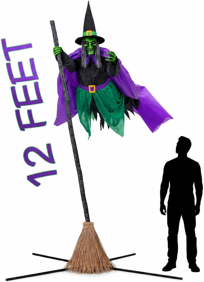 12 Ft Animated Hovering Witch Animatronics 12 Ft Animated Hovering Witch Animatronics