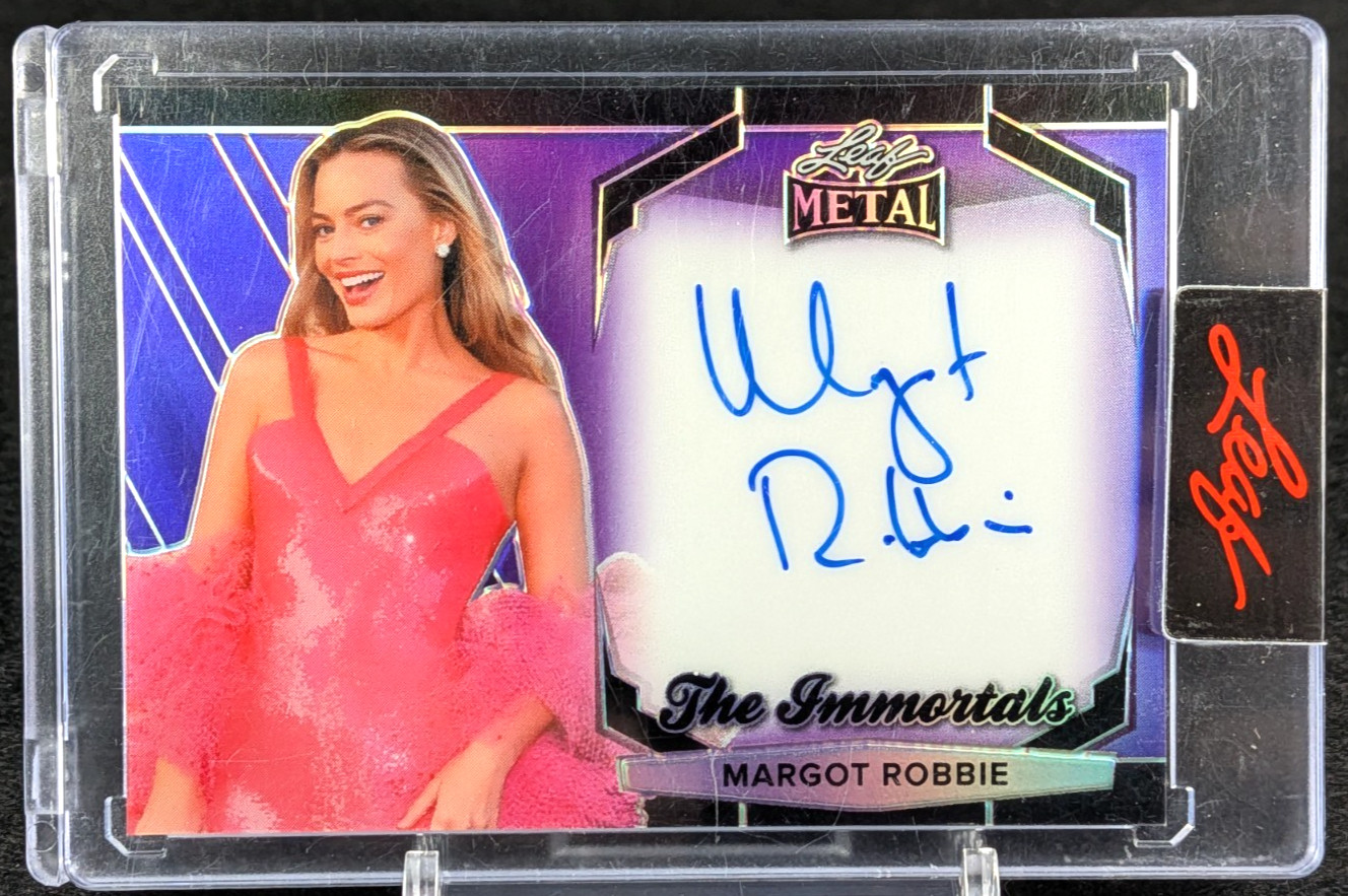 Margot Robbie 2024 Leaf Metal Immortals On-Card Auto /50 Harley Quinn / Barbie Margot Robbie 2024 Leaf Metal Immortals On-Card Auto /50 Harley Quinn / Barbie