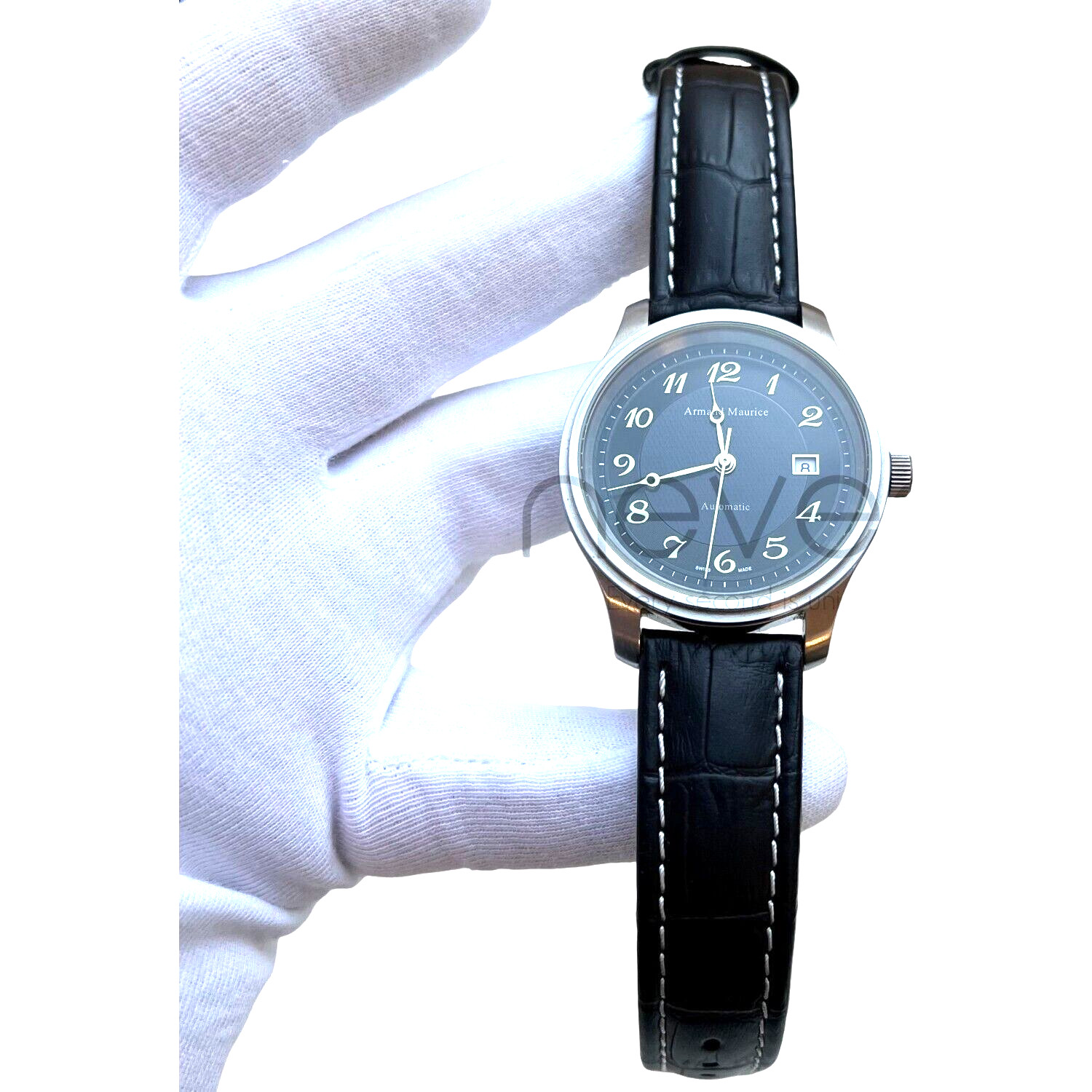 ARMAND MAURICE -SWISS MADE -3 ATM - SAPPHIRE -AUTOMATIC- STAINLESS STEEL - Ø42MM