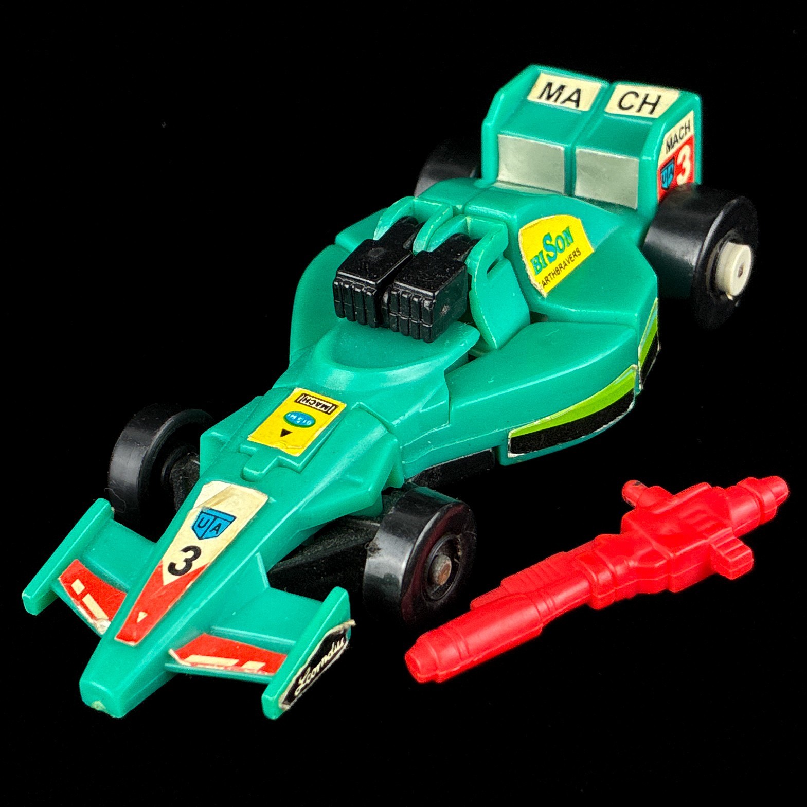 Takara Brave Fighter of Legend Da-Garn Mach Lander F-1 Car Transforming Figure Takara Brave Fighter of Legend Da-Garn Mach Lander F-1 Car Transforming Figure