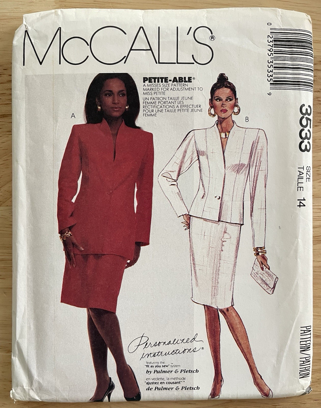 80s MCCALLS 3533 SIZE 14 LINED JACKET & SKIRT Pattern UNCUT FF 80s MCCALLS 3533 SIZE 14 LINED JACKET & SKIRT Pattern UNCUT FF