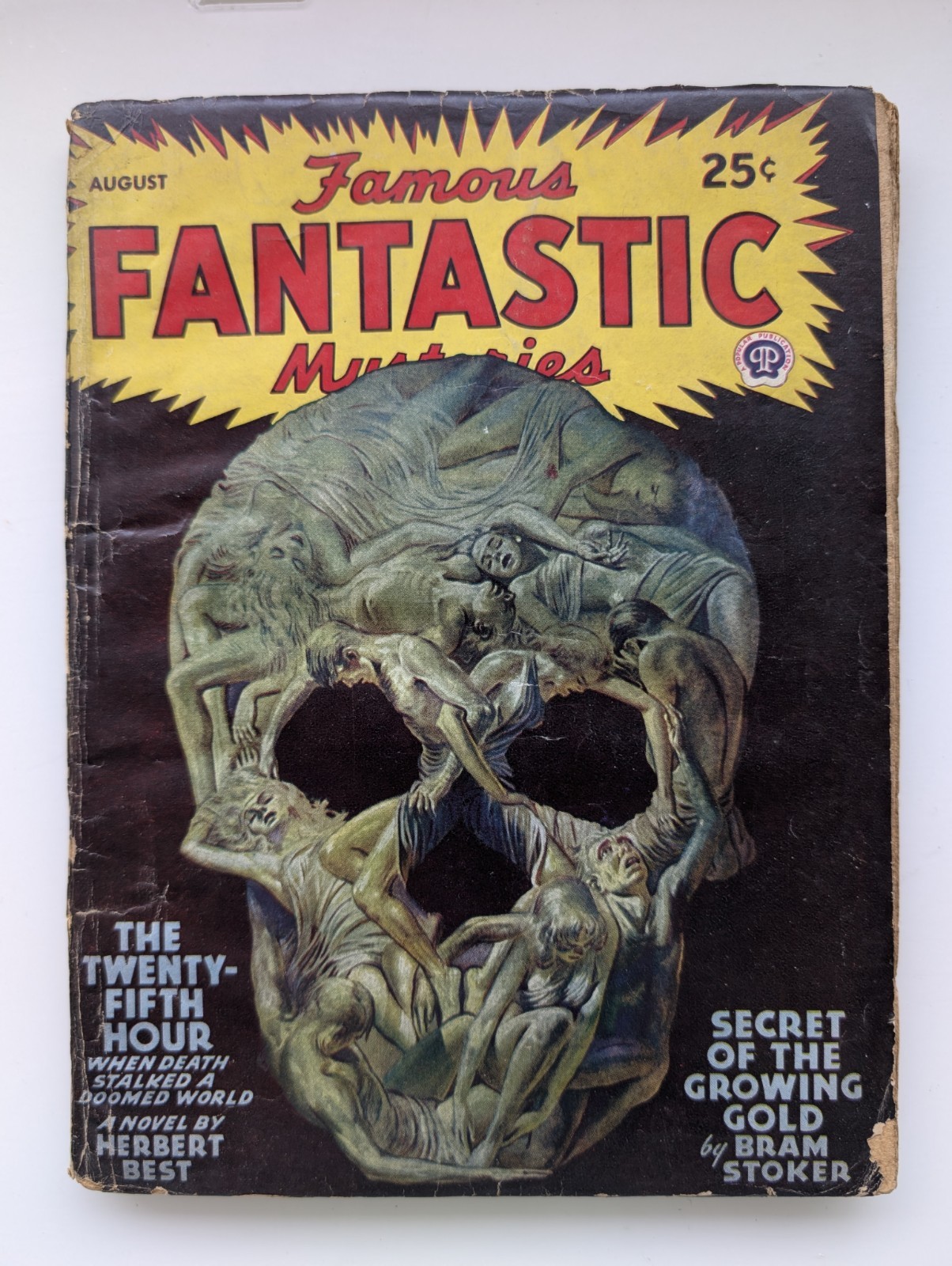 Famous Fantastic Mysteries 41 1946 Pre Code Horror Skull Cover V7 #5 Stoker Pulp Famous Fantastic Mysteries 41 1946 Pre Code Horror Skull Cover V7 #5 Stoker Pulp